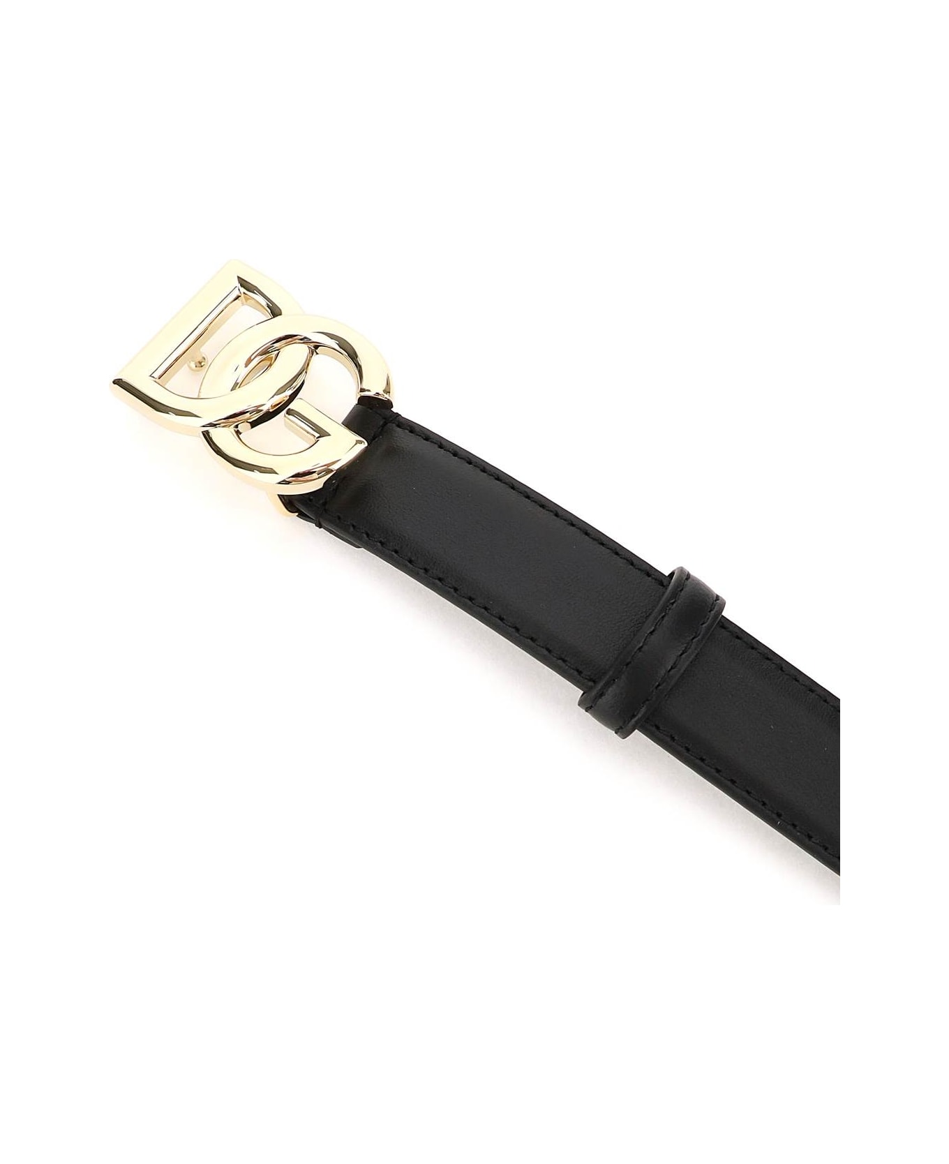 Dolce & Gabbana Dg Buckle Leather Belt - Nero
