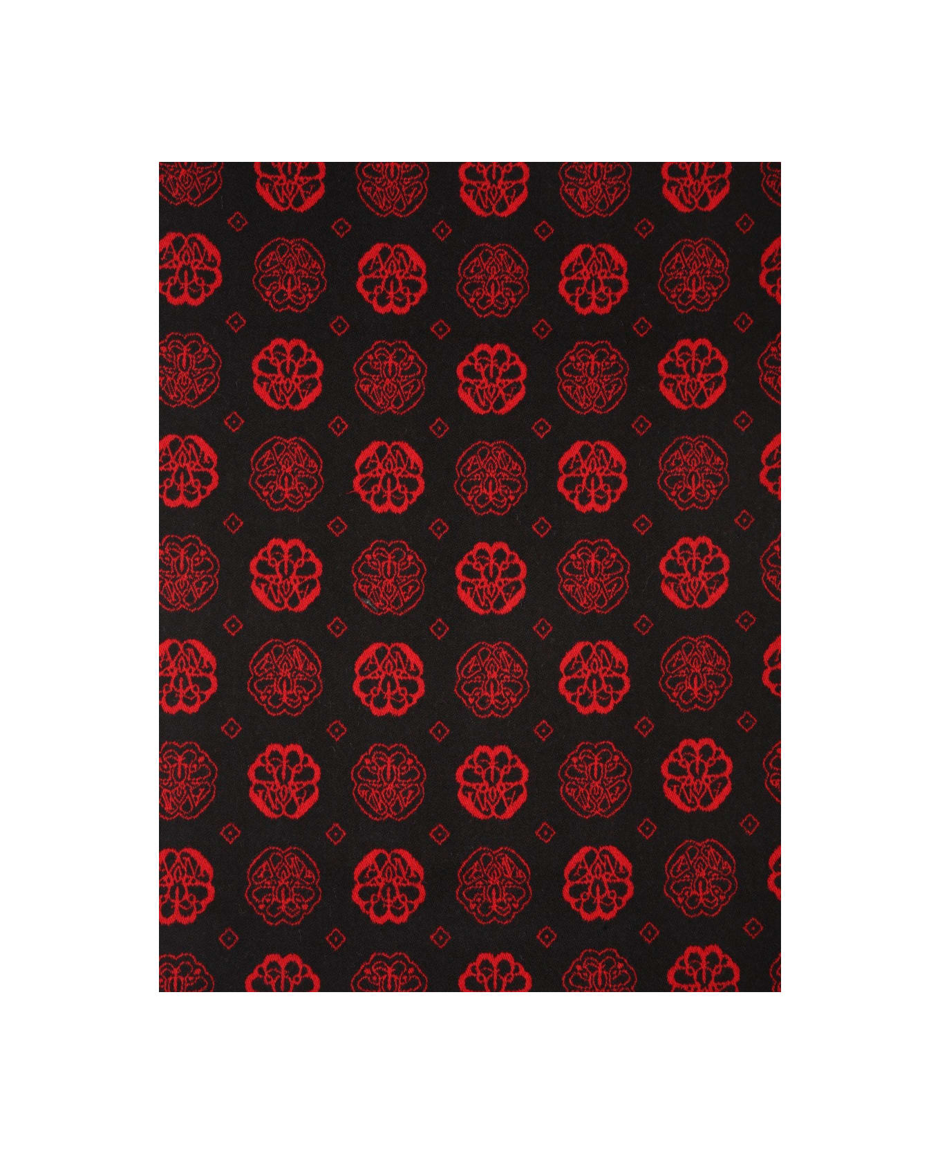 Alexander McQueen Scarf With Jacquard Pattern - BLACK