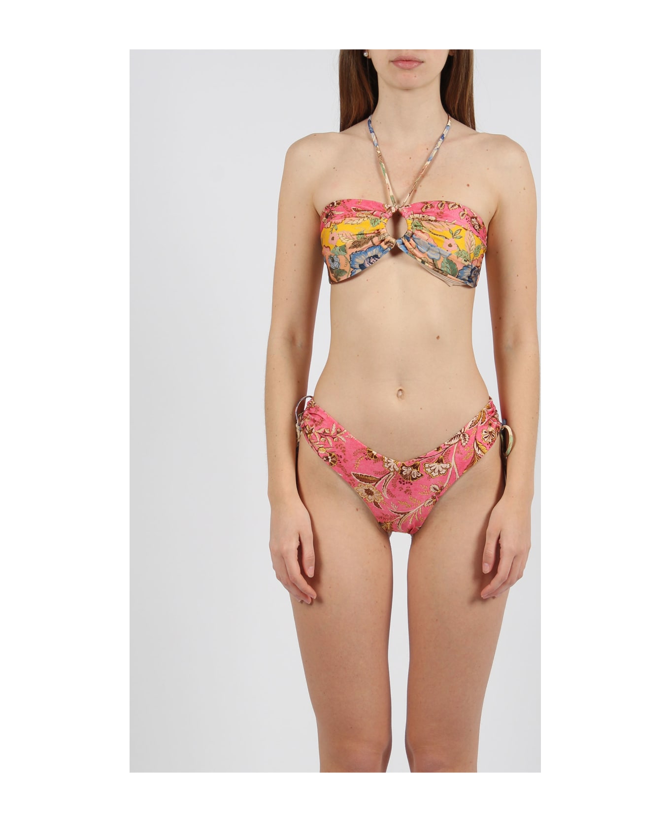 Zimmermann Junie Panelled Halter Bikini - Multicolour