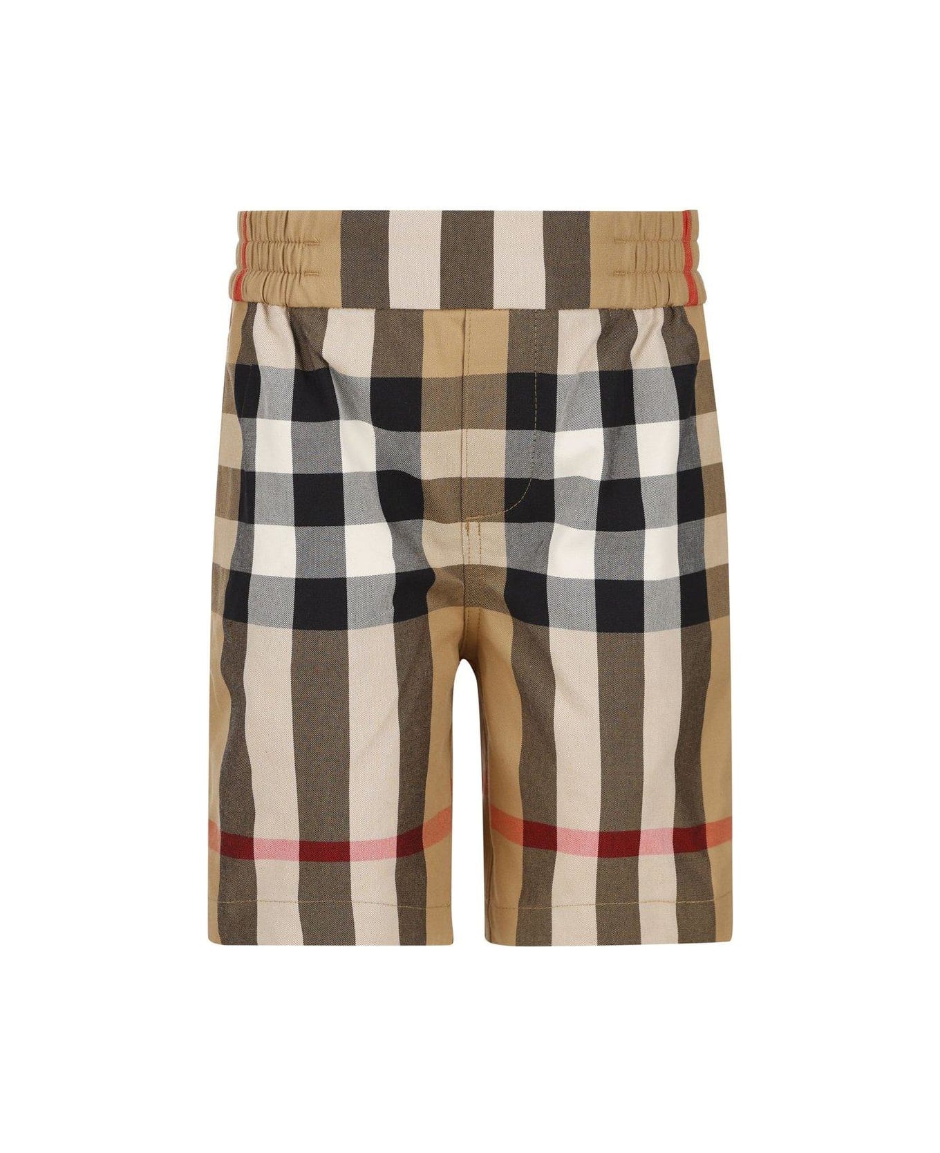 Burberry Check-printed High Waist Shorts - MULTICOLOUR ボトムス