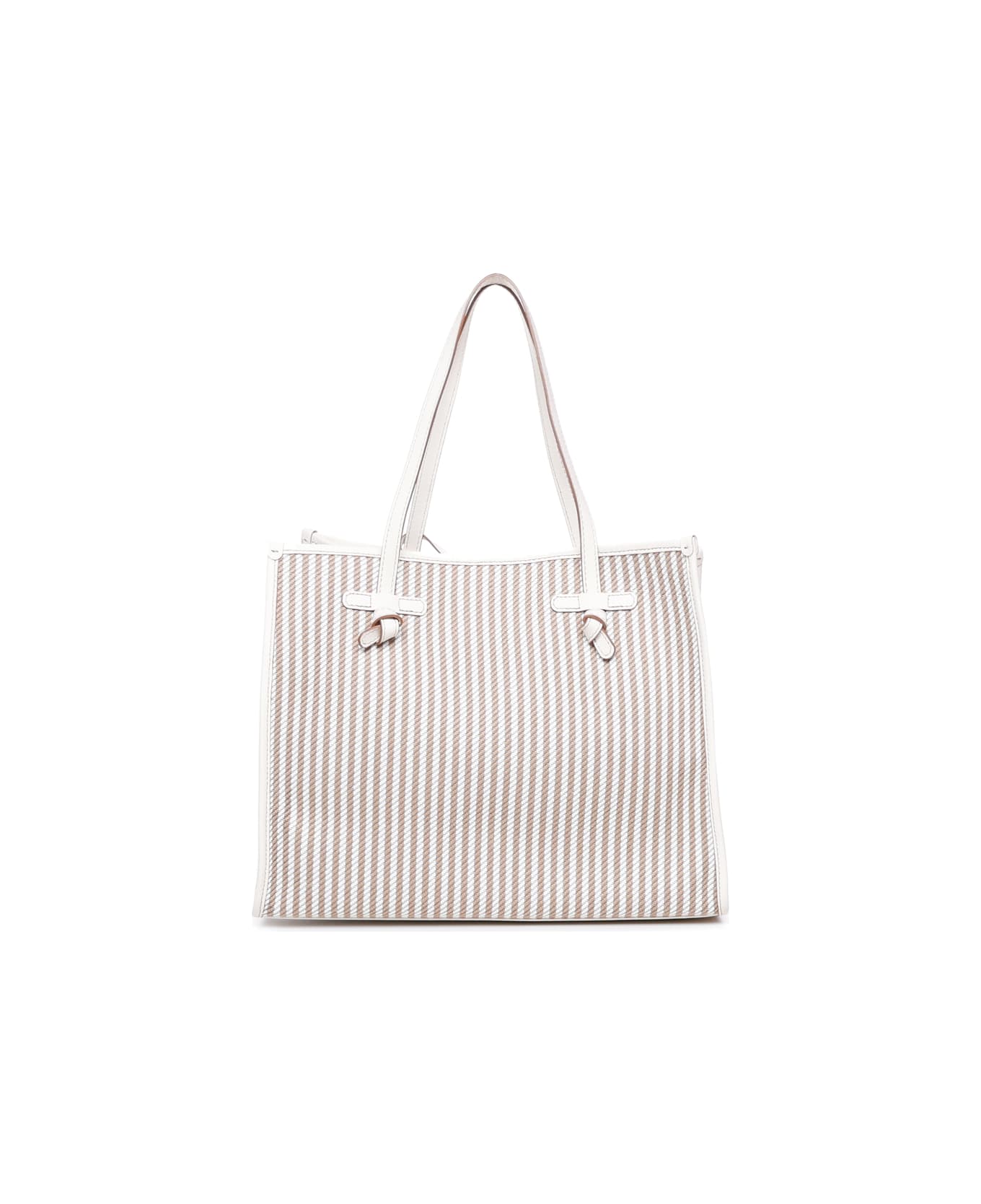 Gianni Chiarini Marcella Shopping Bag In Canvas - White