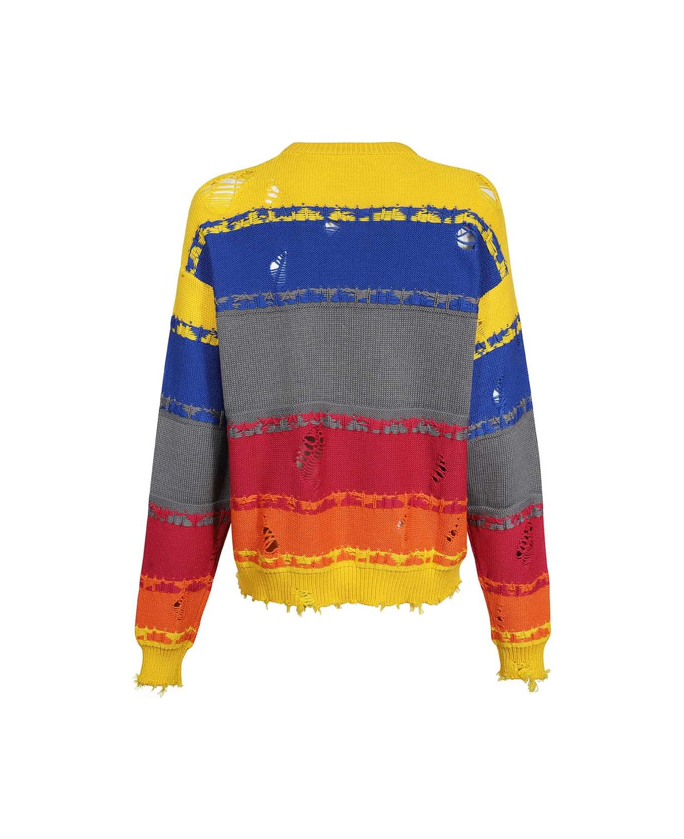 GCDS Long Sleeve Crew-neck Sweater - Multicolor