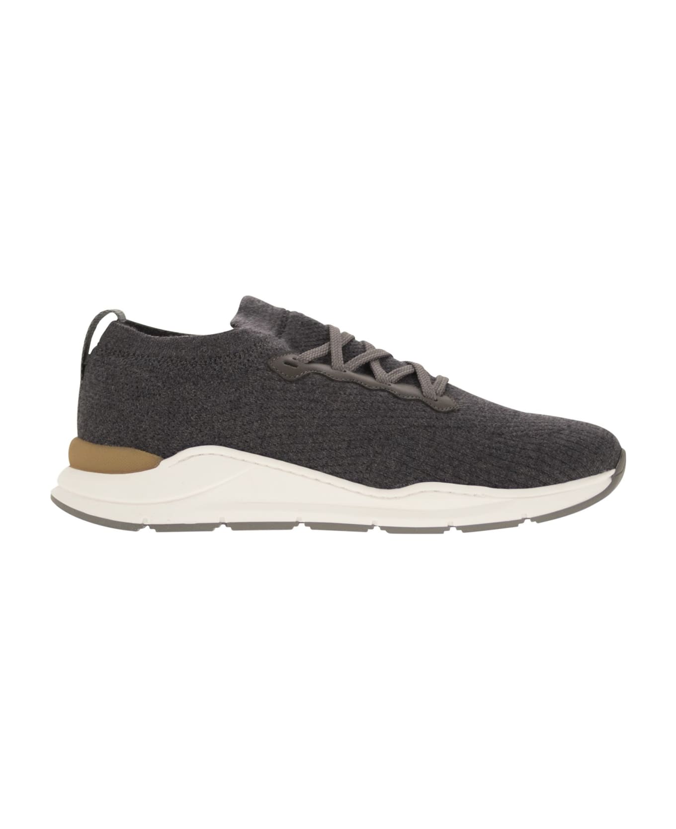 Brunello Cucinelli Runners In Wool Knitwear - Anthracite