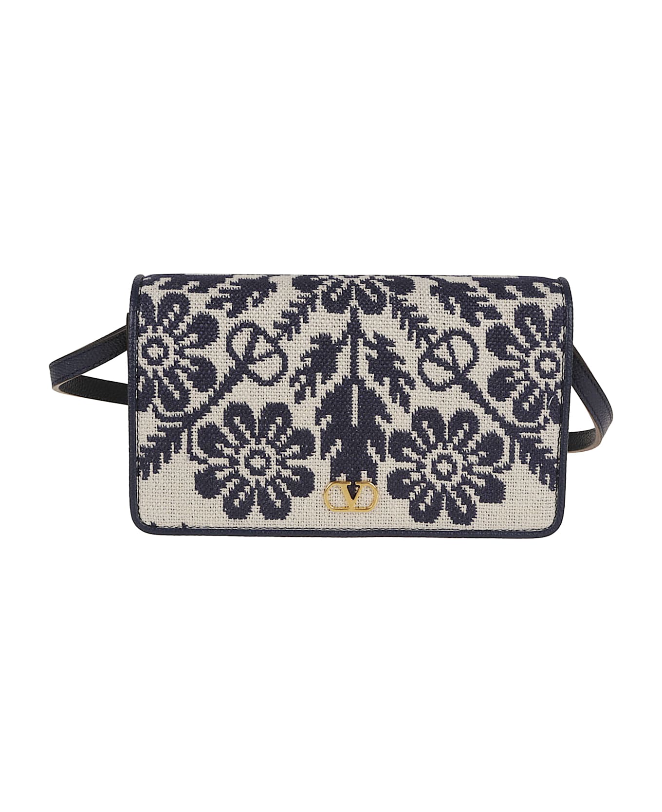 Valentino Garavani Mini Bag Vlogo Signature - Ayn Avorio Blue Dark Sapphire
