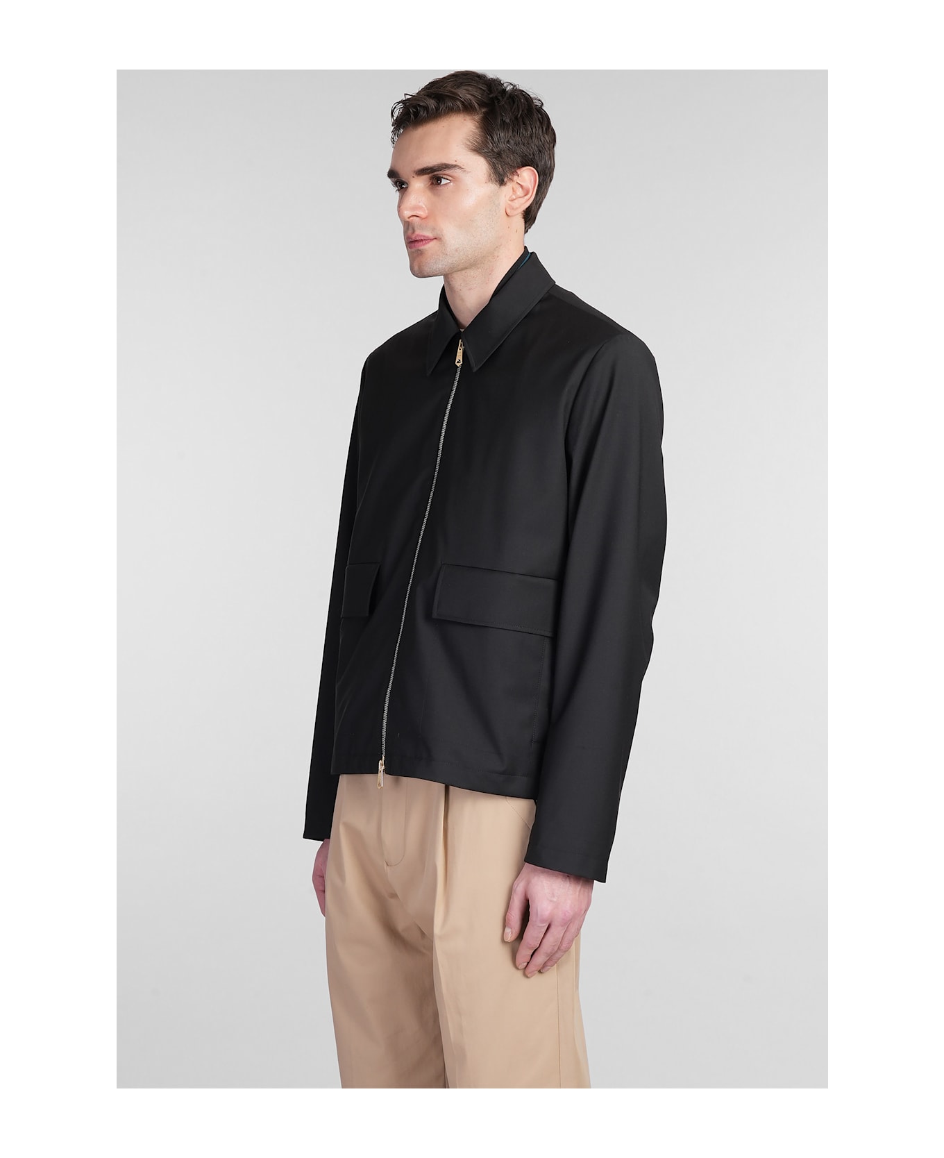 Paul Smith Casual Jacket In Black Wool - black