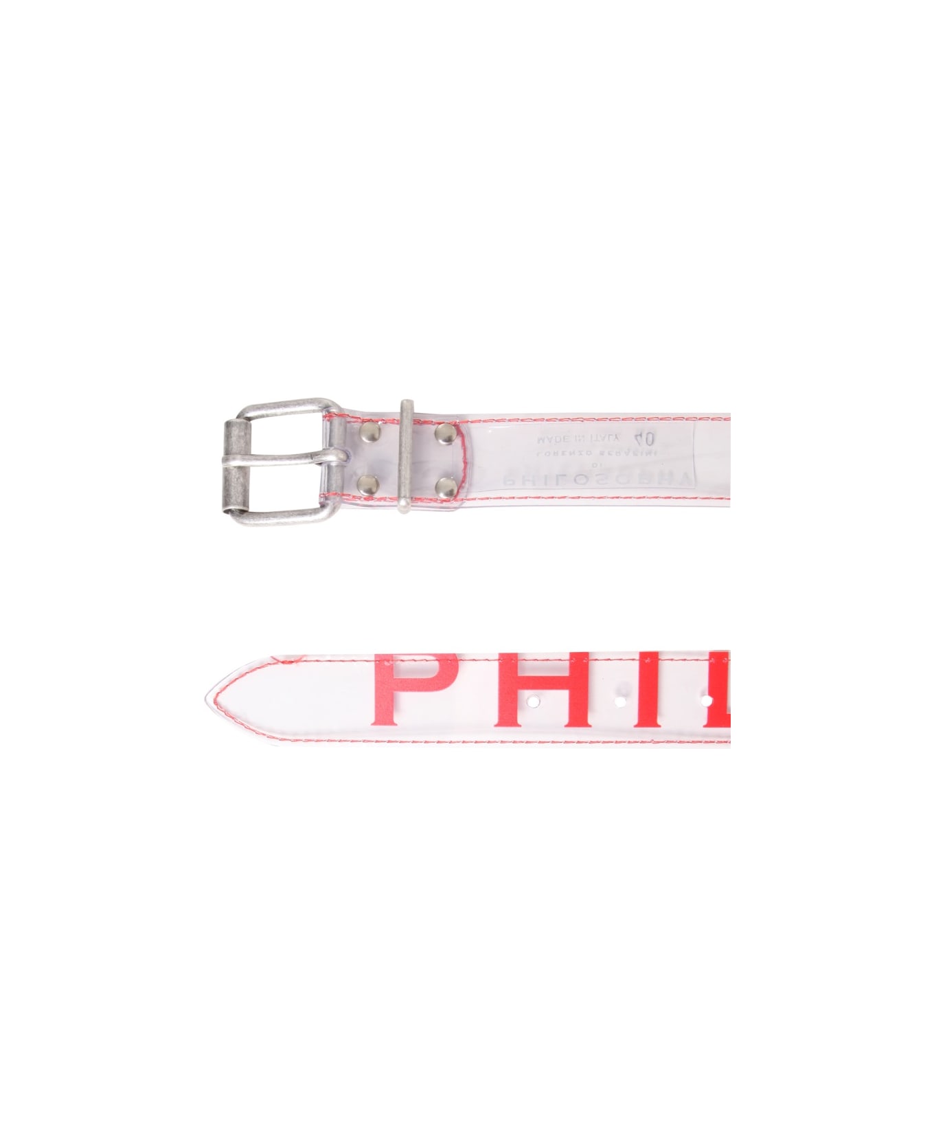 Philosophy di Lorenzo Serafini Belt With Logo - RED