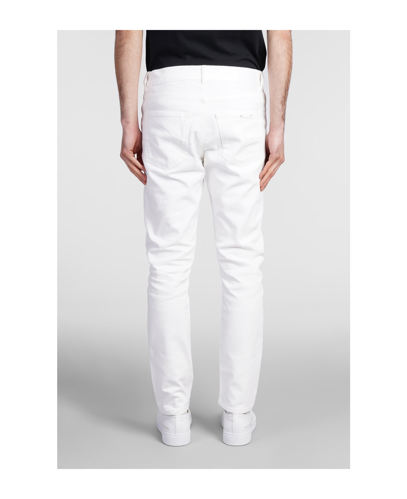 Mauro Grifoni Jeans In White Cotton - Yellow Cream