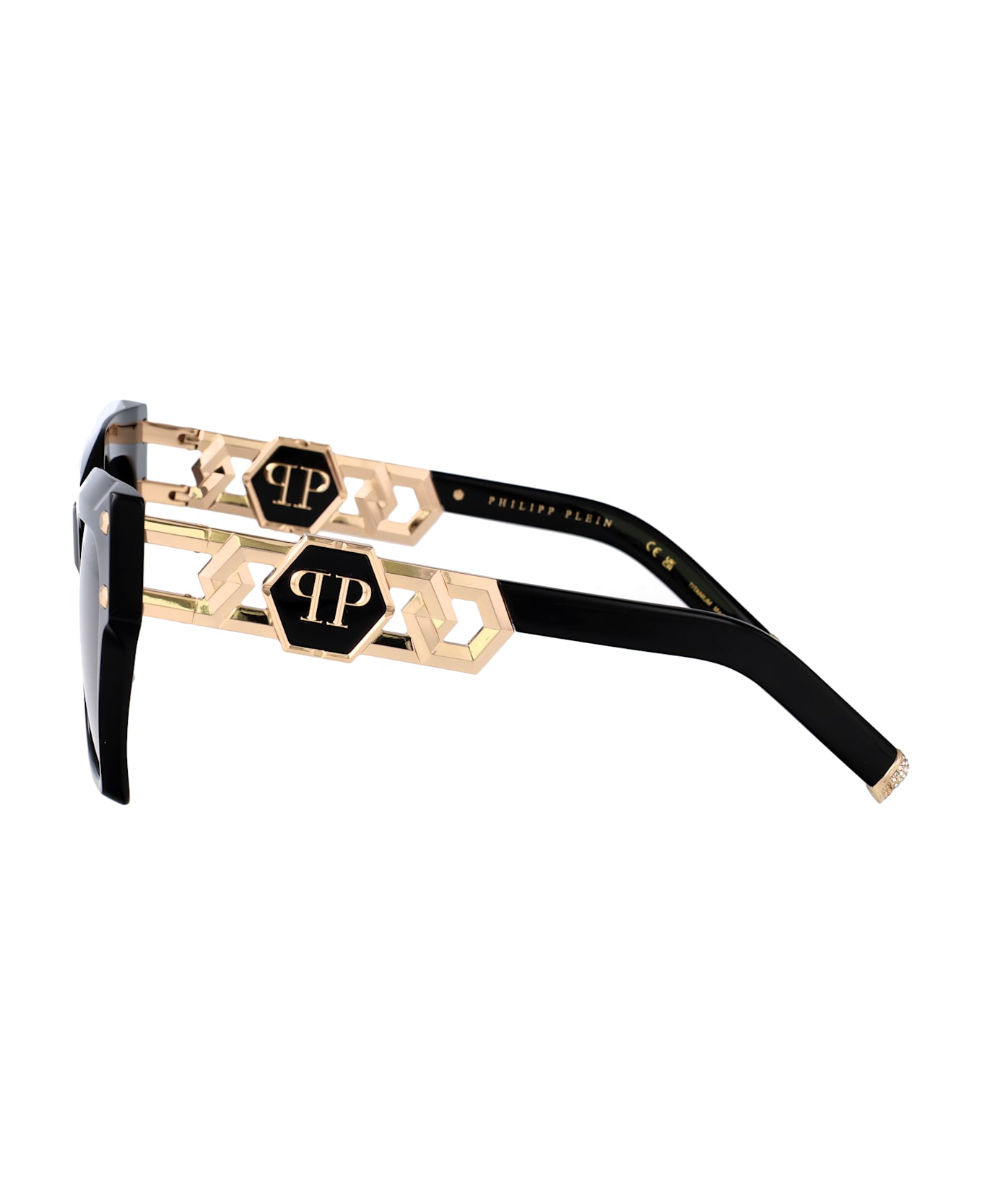 Philipp Plein Iconedge Sunglasses - NERO LUCIDO