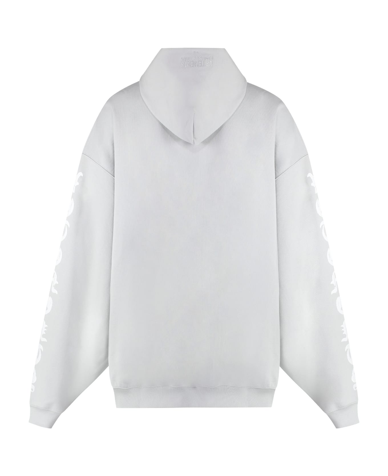 VETEMENTS Reverse Anarchy Cotton Hoodie - grey