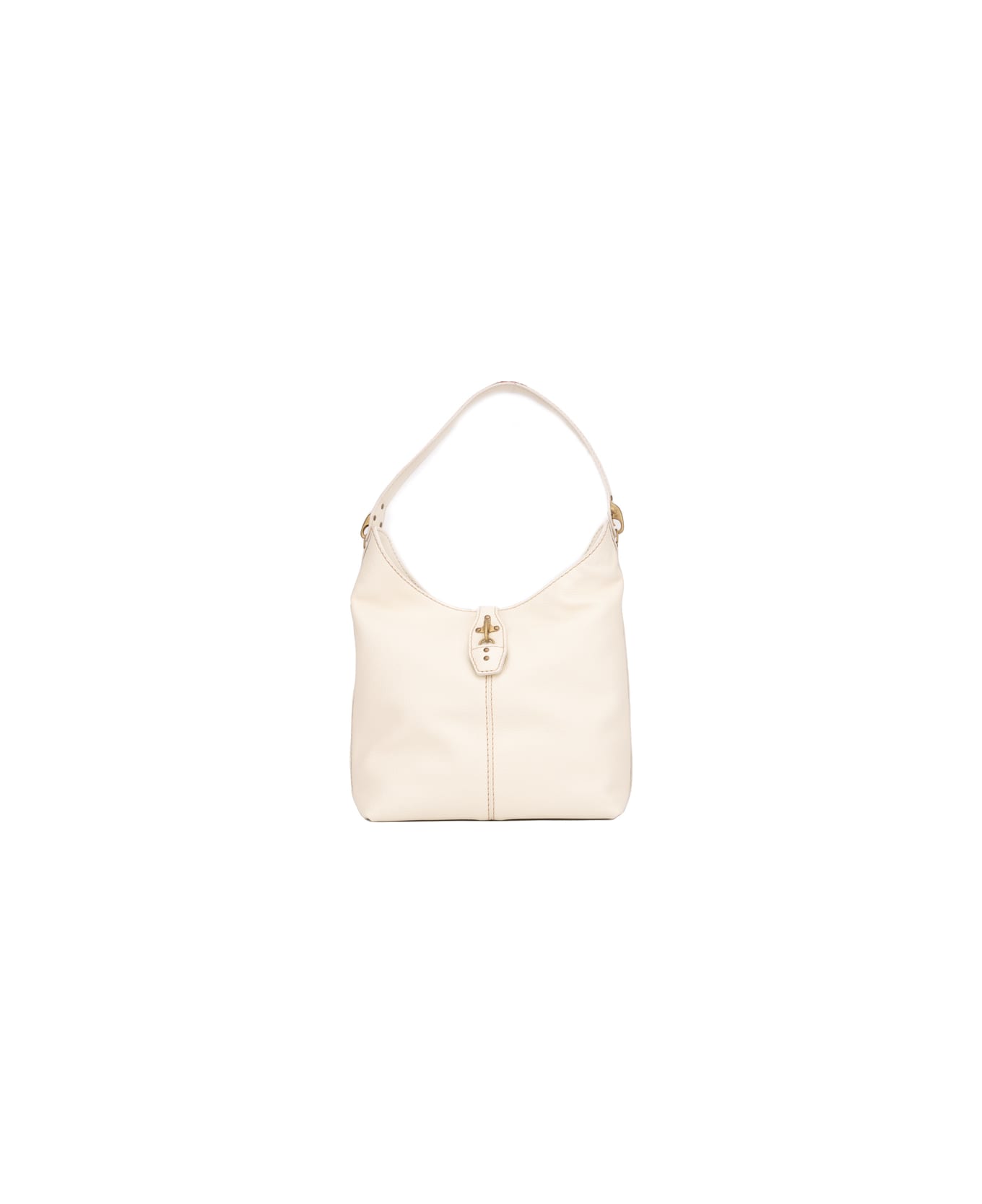 Fay Hobo Bag In Leather - Bianco トートバッグ