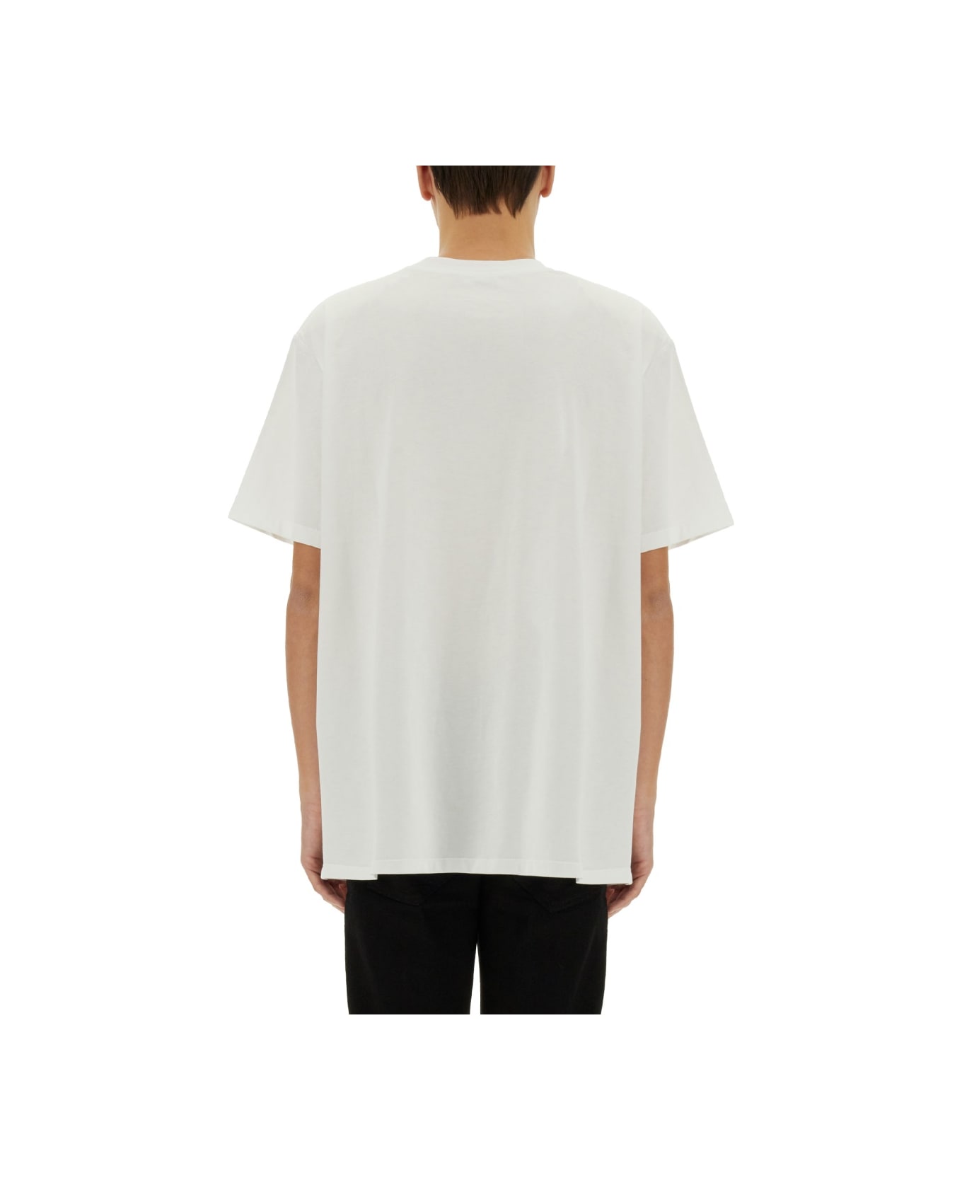 Balmain T-shirt With Logo - Gab Blanc Noir