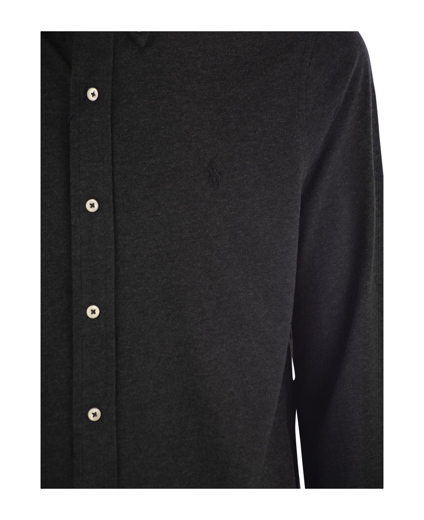 Polo Ralph Lauren Ultralight Pique Shirt - Anthracite