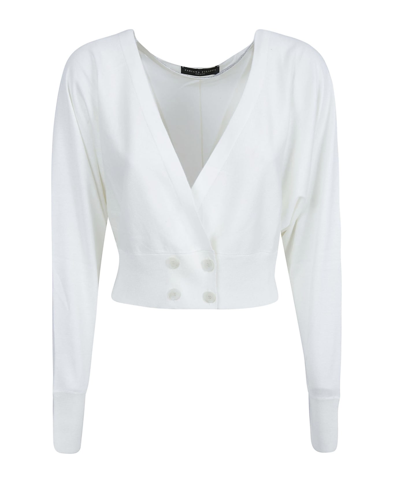 Fabiana Filippi Wrap V-neck Cardigan - White