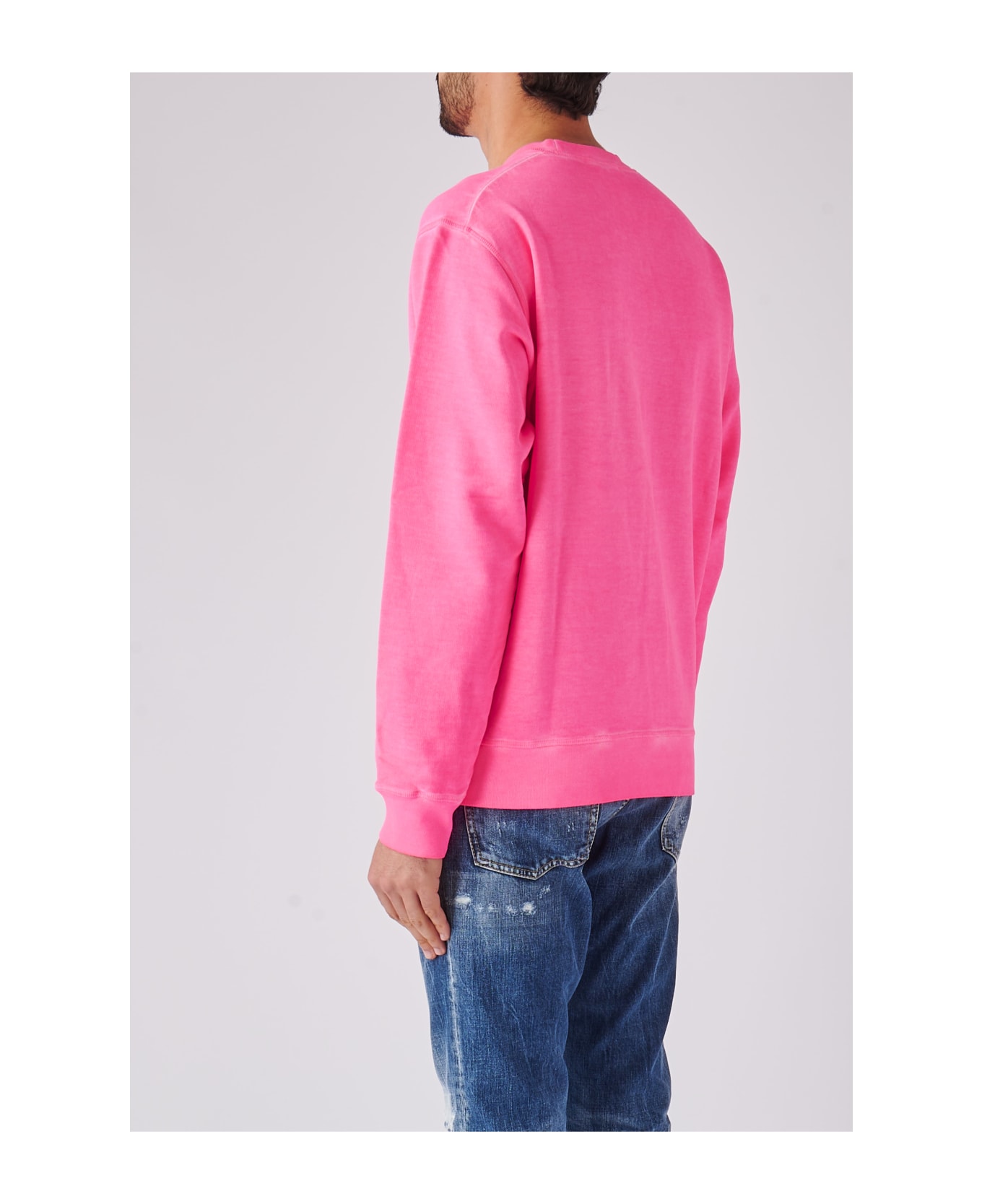 Dsquared2 Be Icon Cool Fit Tee Crewneck Sweatshirt - ROSA FLUO フリース