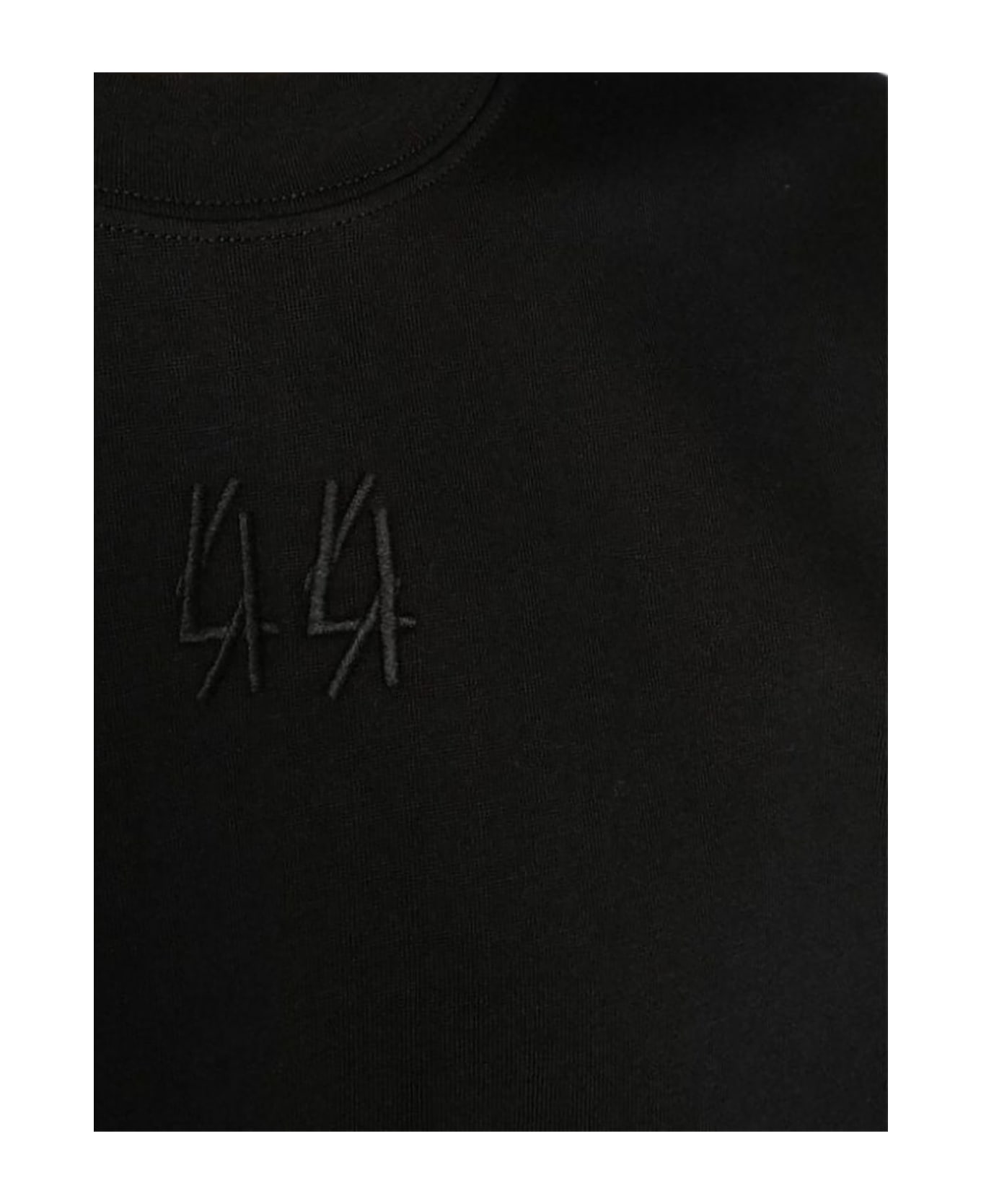 44 Label Group Black Cotton T-shirt - Black+the enemy print