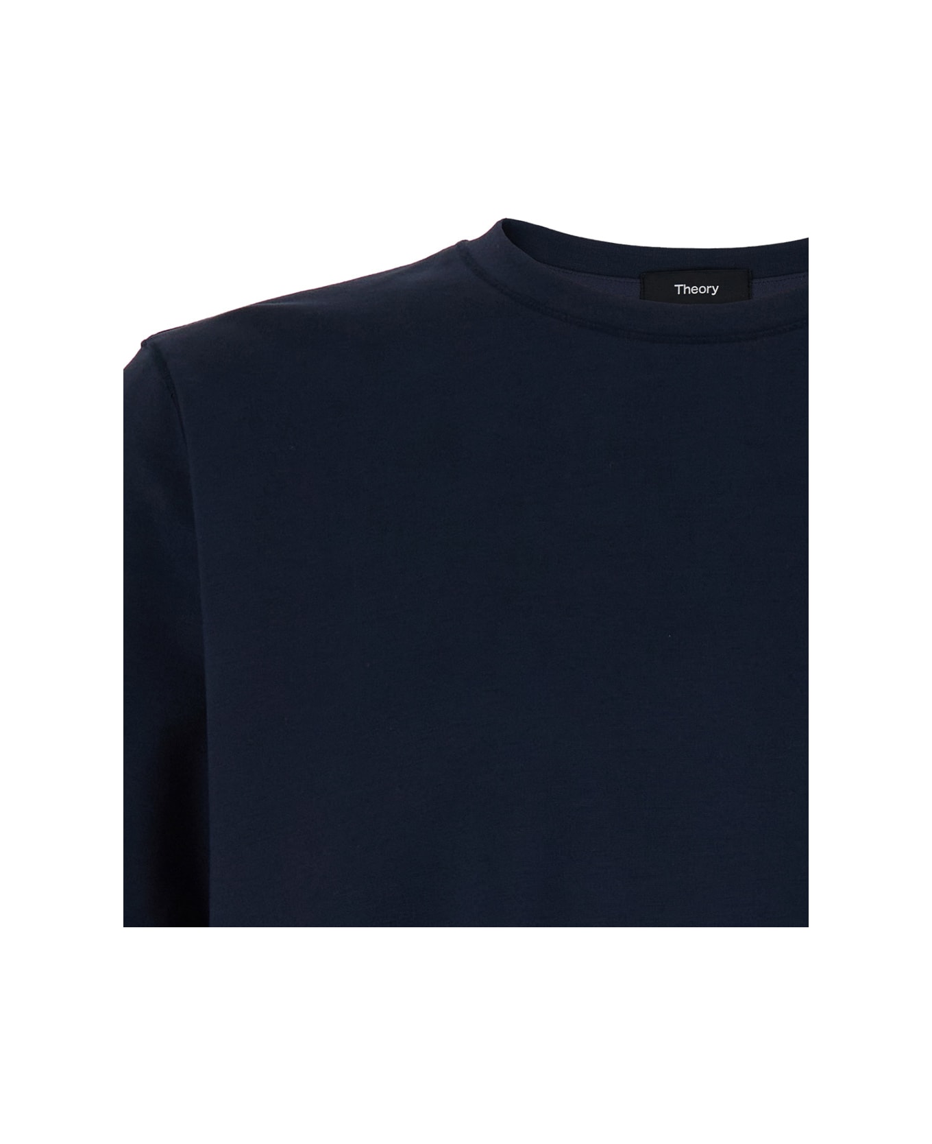 Tシャツ・カットソー Theory Blue Crewneck T-Shirt in Jersey Man (M0196528 XHX) Theory Blue Crewneck T-shirt In Jersey Man | italist, ALWAYS