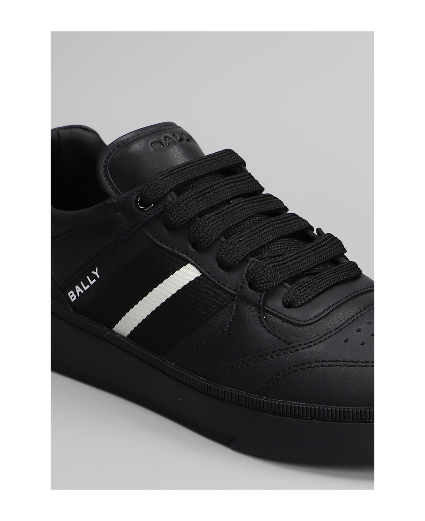 Bally Rebby Sneakers In Black Leather - black