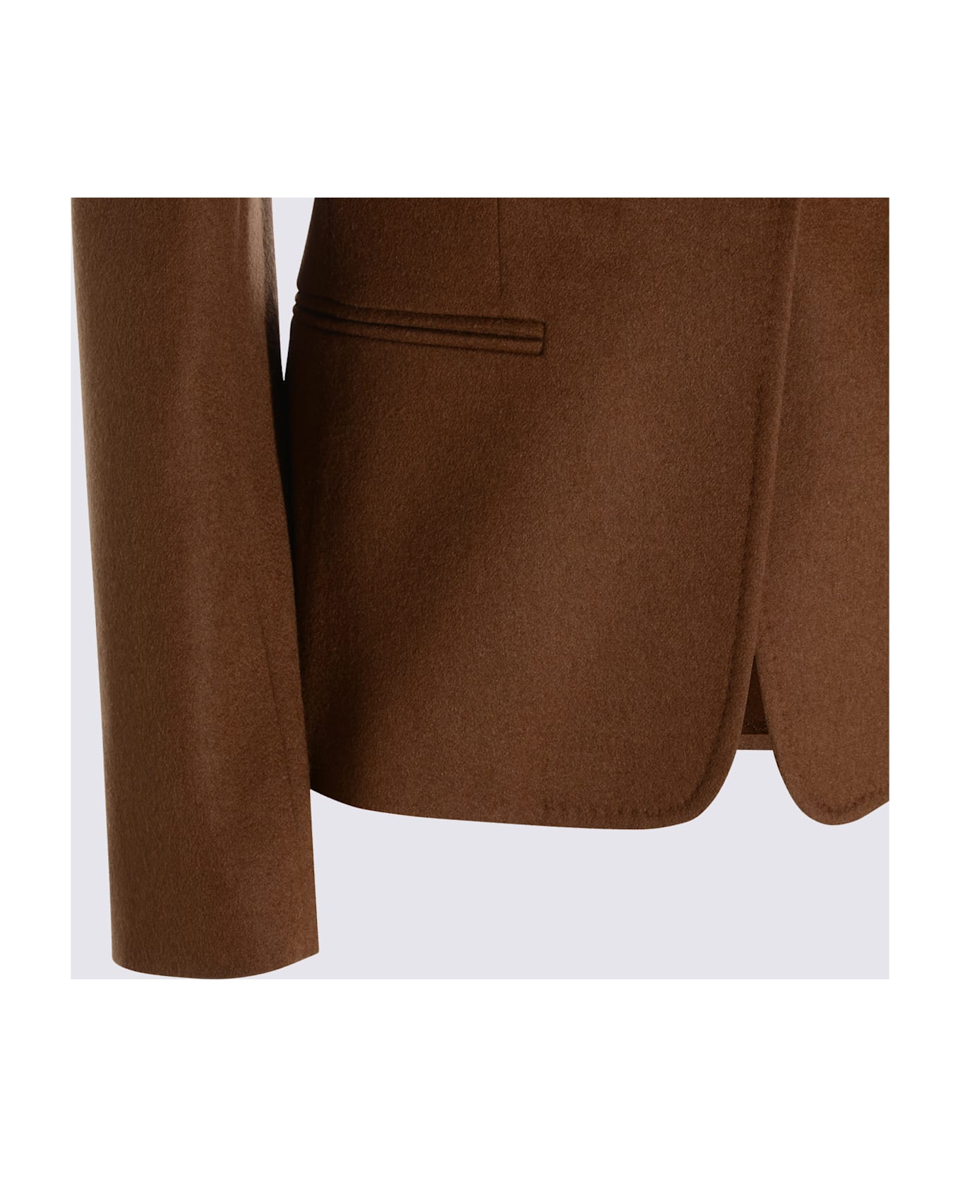 Max Mara Brown Suede Glenn Blazer - Leather Brown