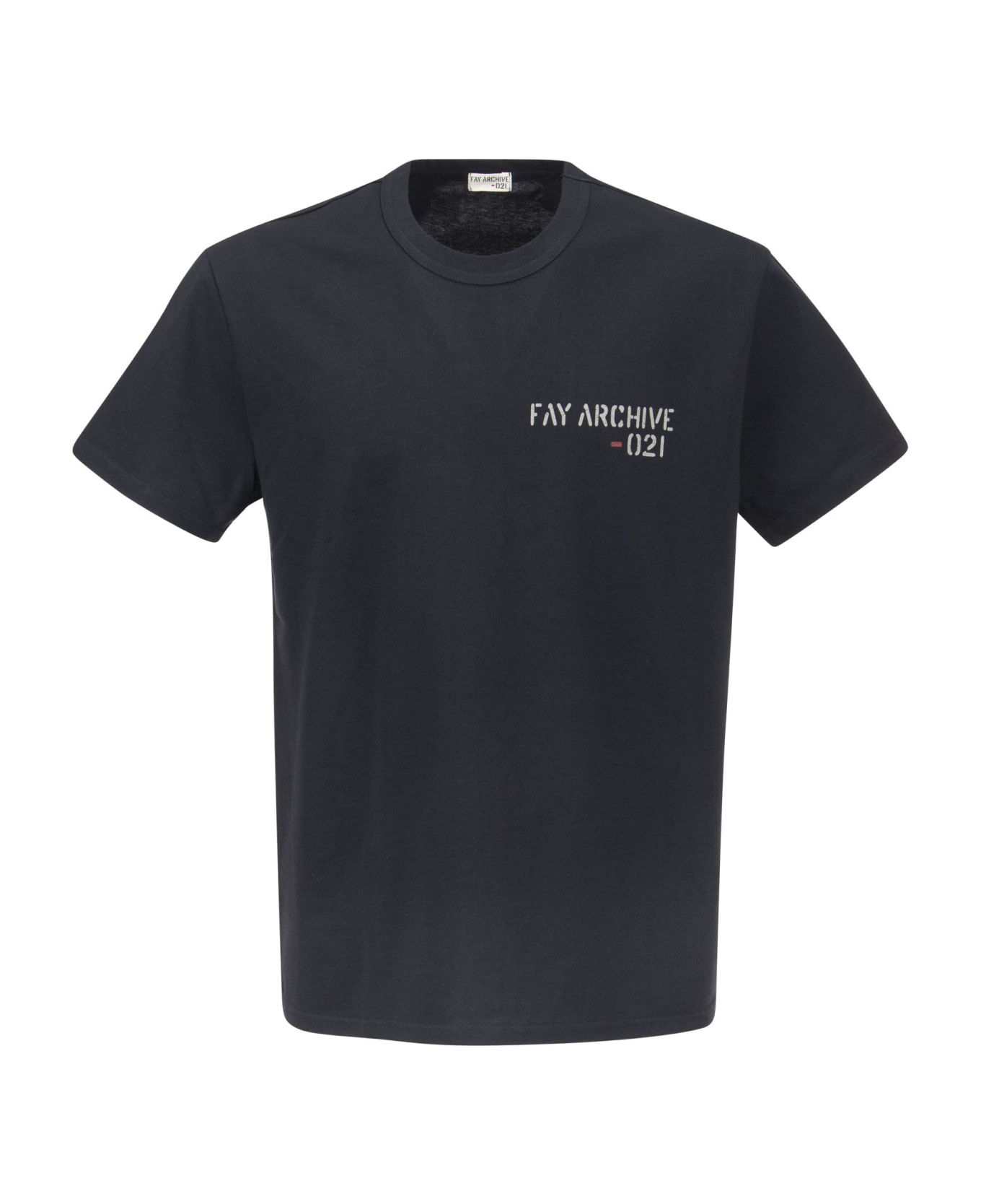 Fay Archive T-shirt - Navy Blue