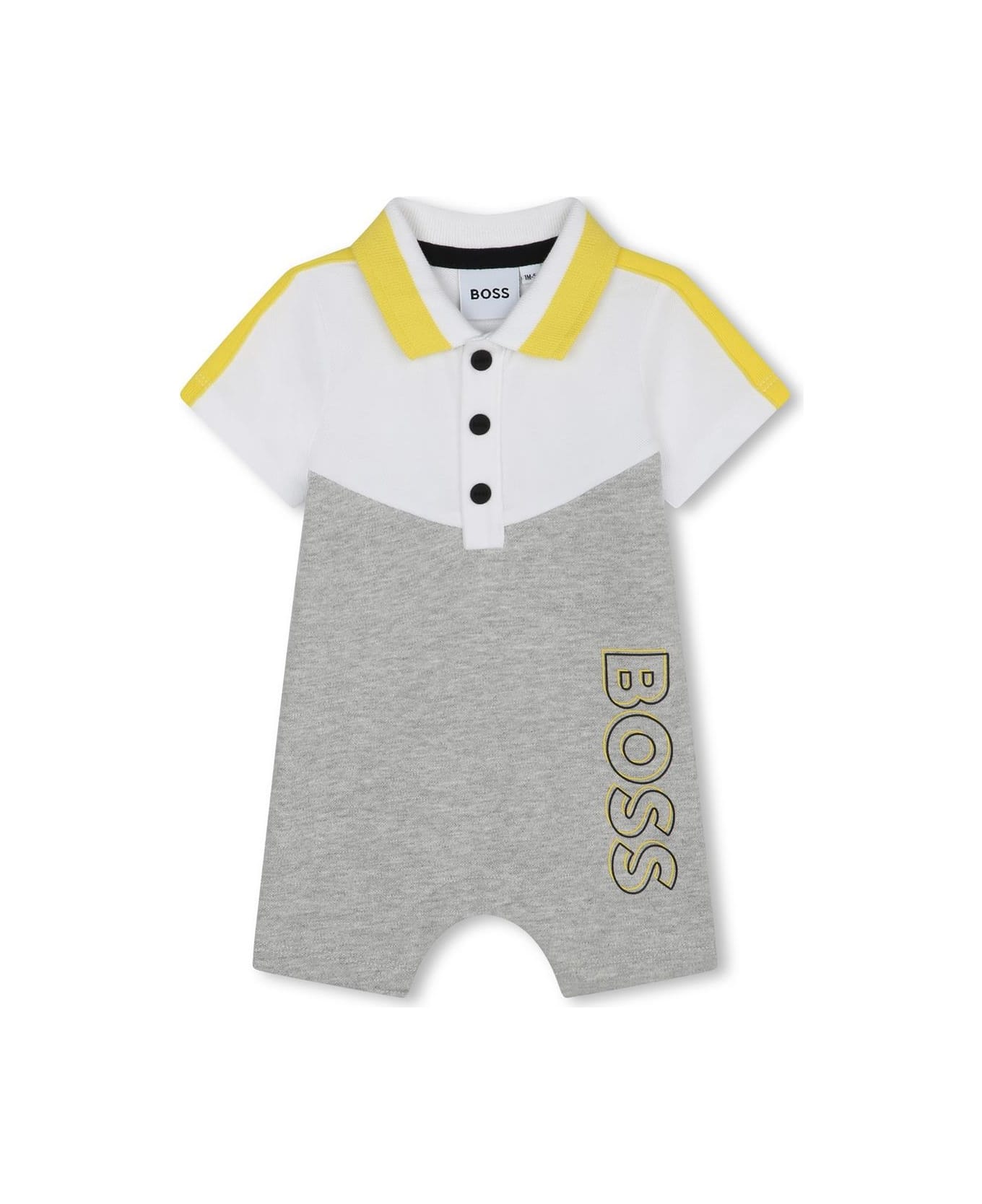 Hugo Boss Tutina Con Logo - Gray ボディスーツ＆セットアップ
