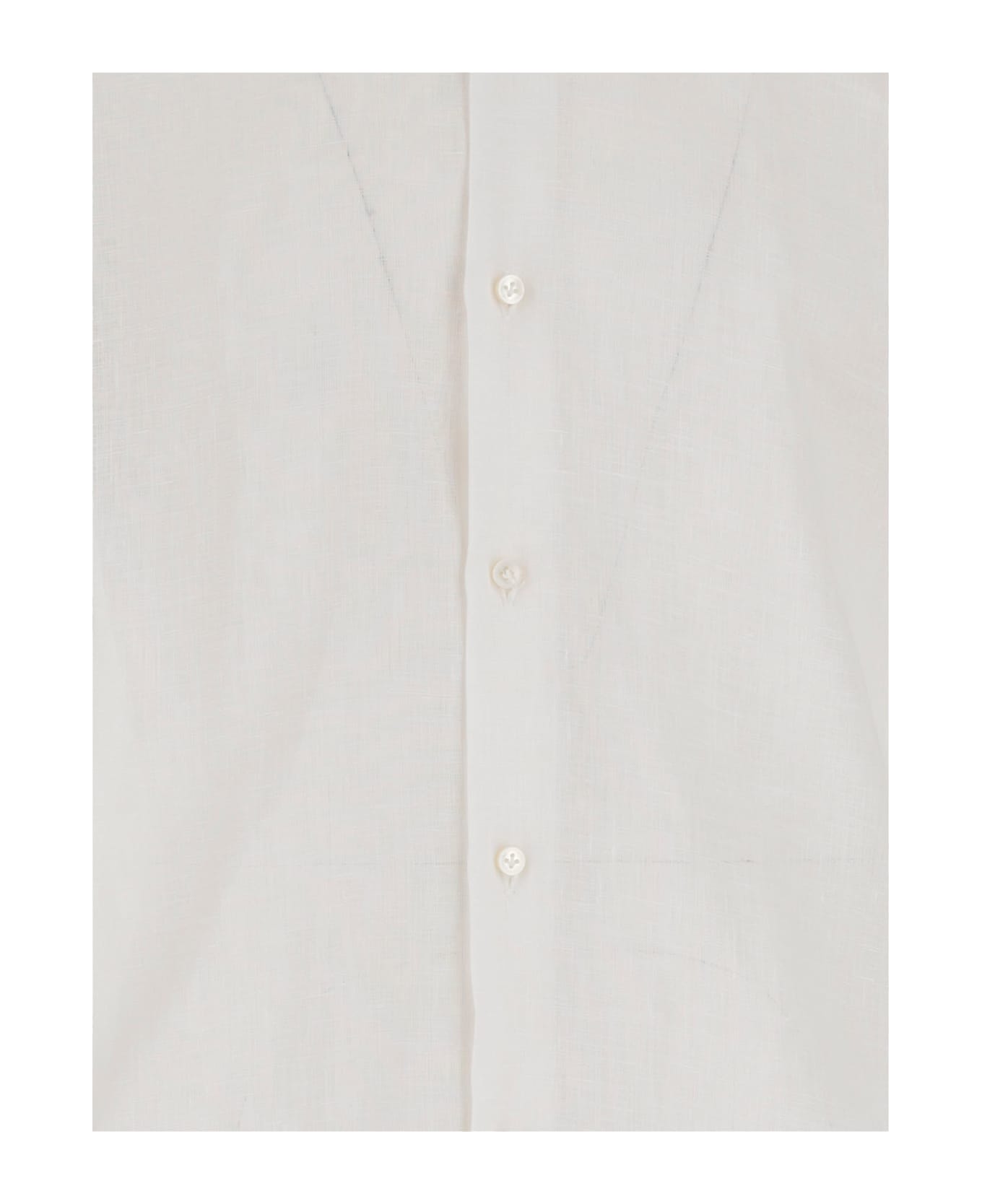 Brian Dales Linen Shirt - White