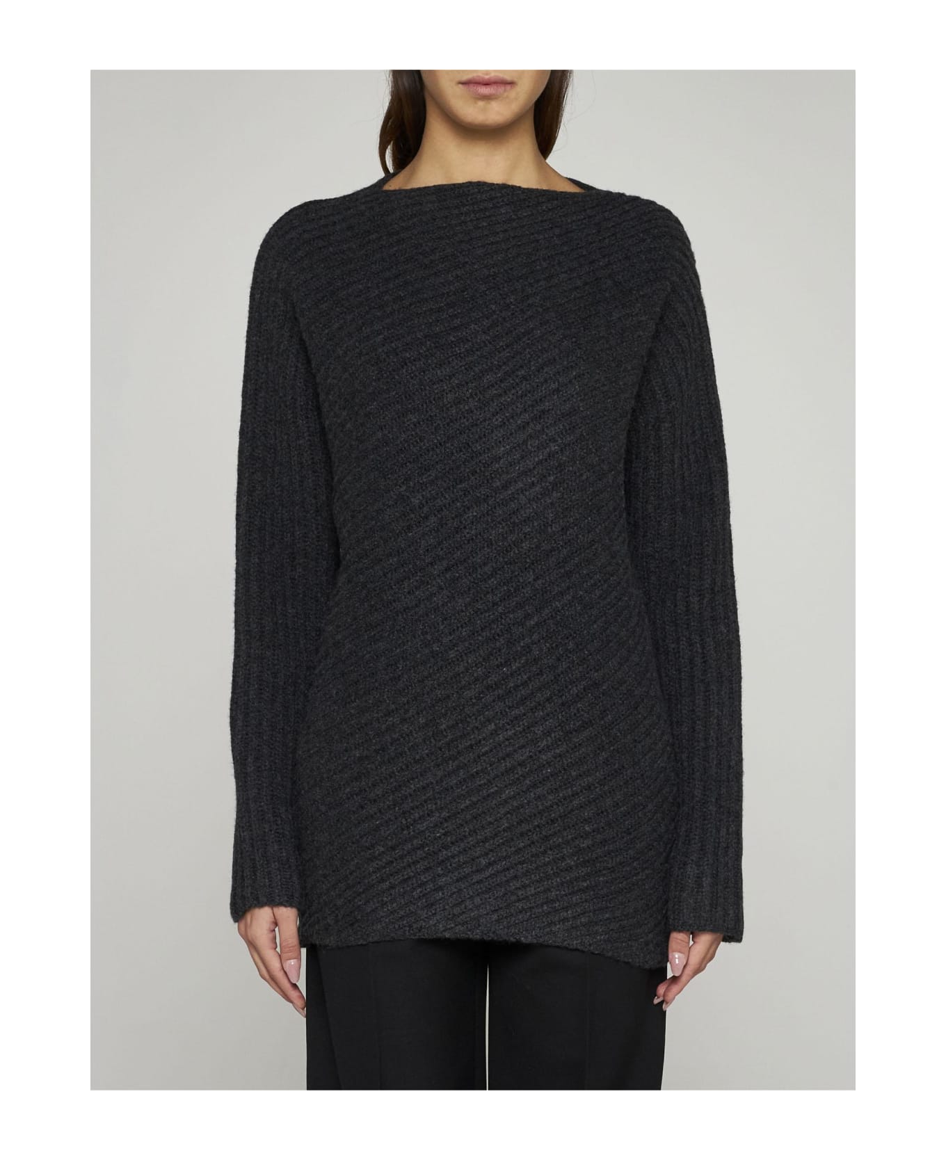 Totême Twisted Wool Sweater - GREY