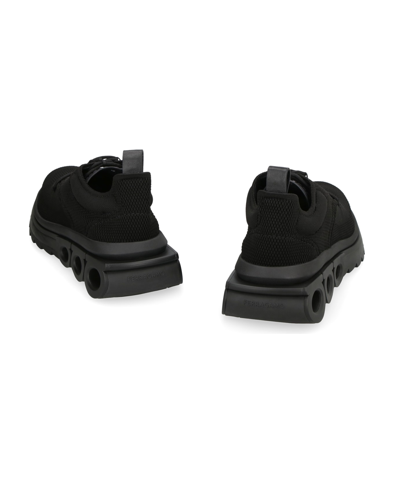 Ferragamo Fabric Low-top Sneakers - black