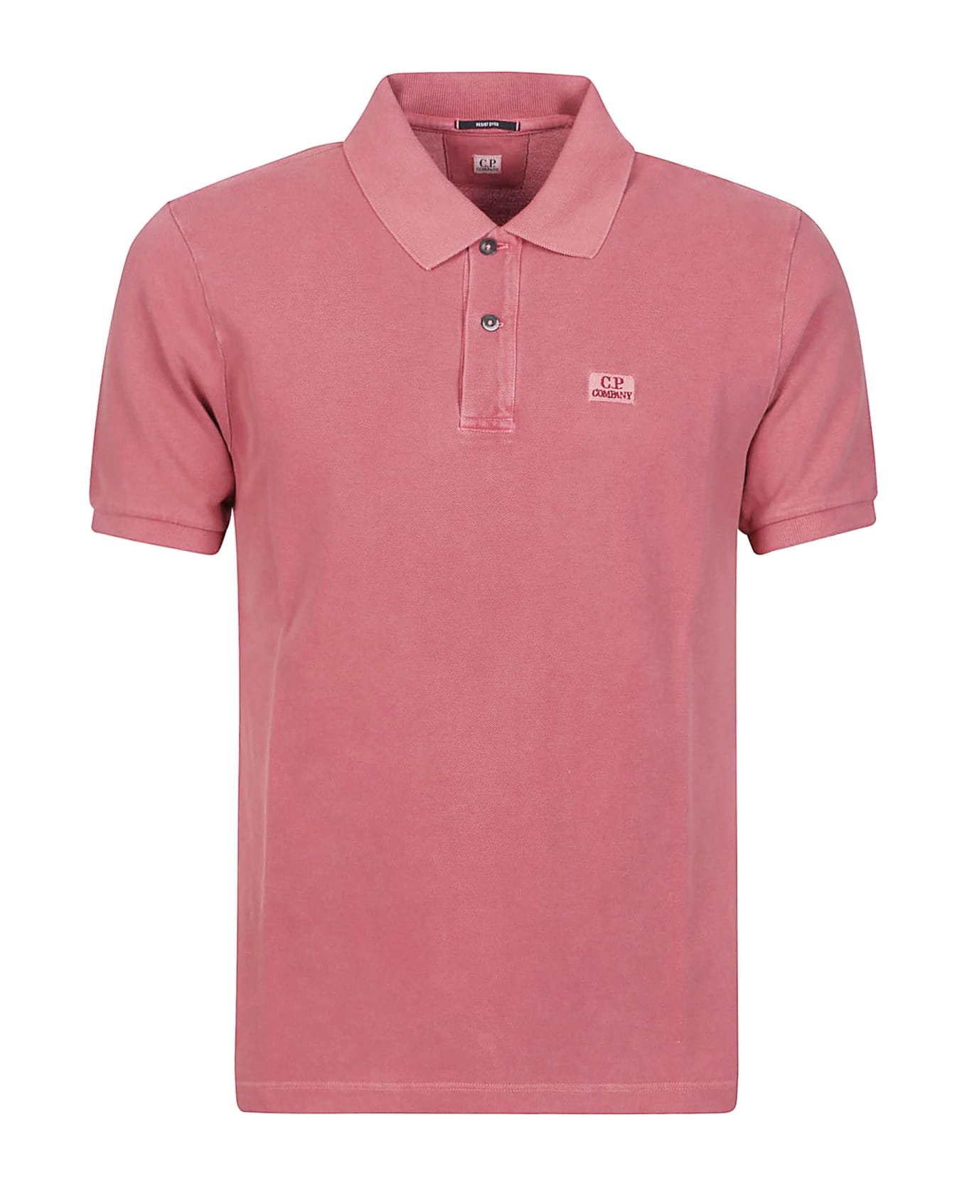 C.P. Company 24/1 Piquet Resist Dyed Short Sleeve Polo Shirt - Red Bud