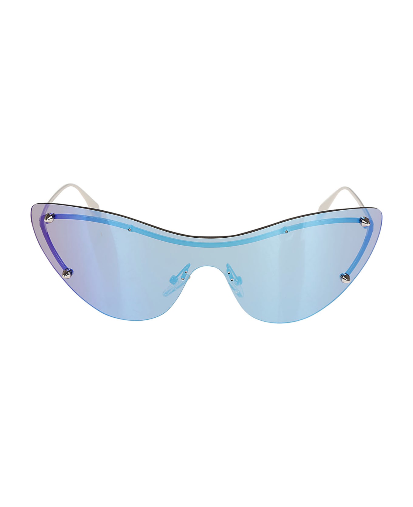 Alexander McQueen Eyewear Am0413s Sunglasses - Silver Silv Mirrblue