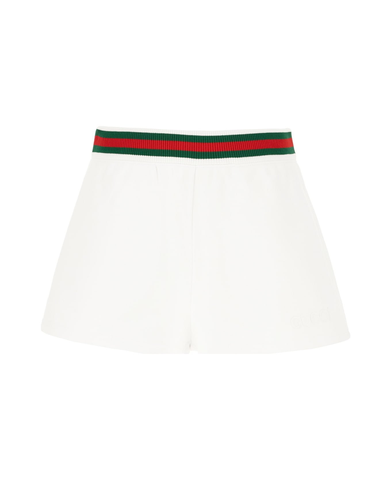 Gucci White Cotton Shorts - Bianco