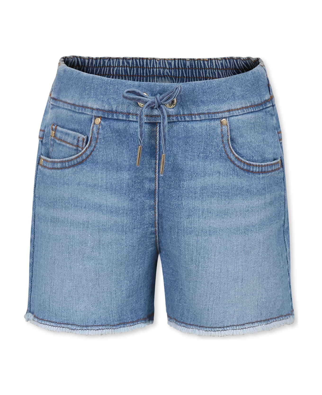 Chloé Denim Shorts For Girl With Logo - Denim