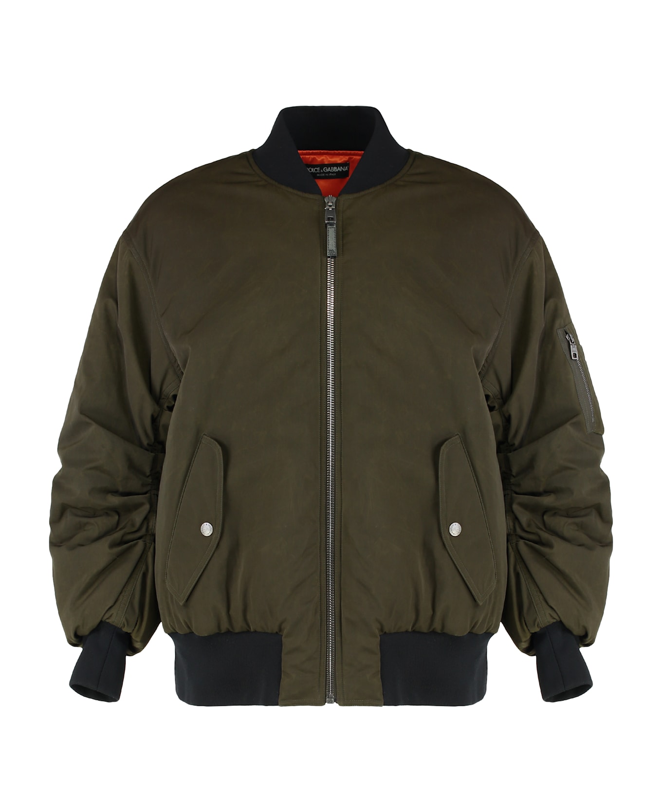 Dolce 
Gabbana Oversized Bomber In Nylon - Green