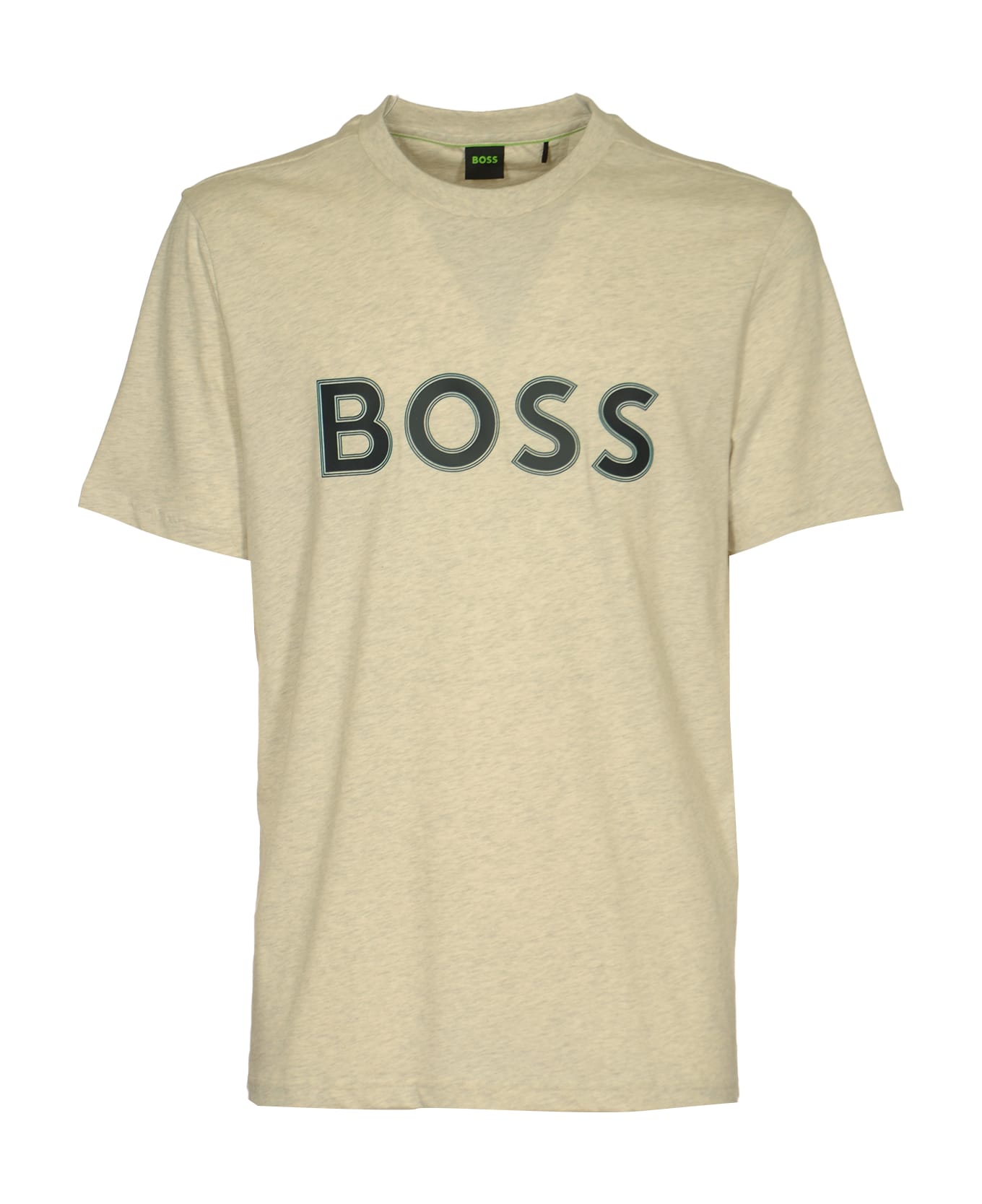 Hugo Boss Logo Round Neck T-shirt - Light Pastel Grey