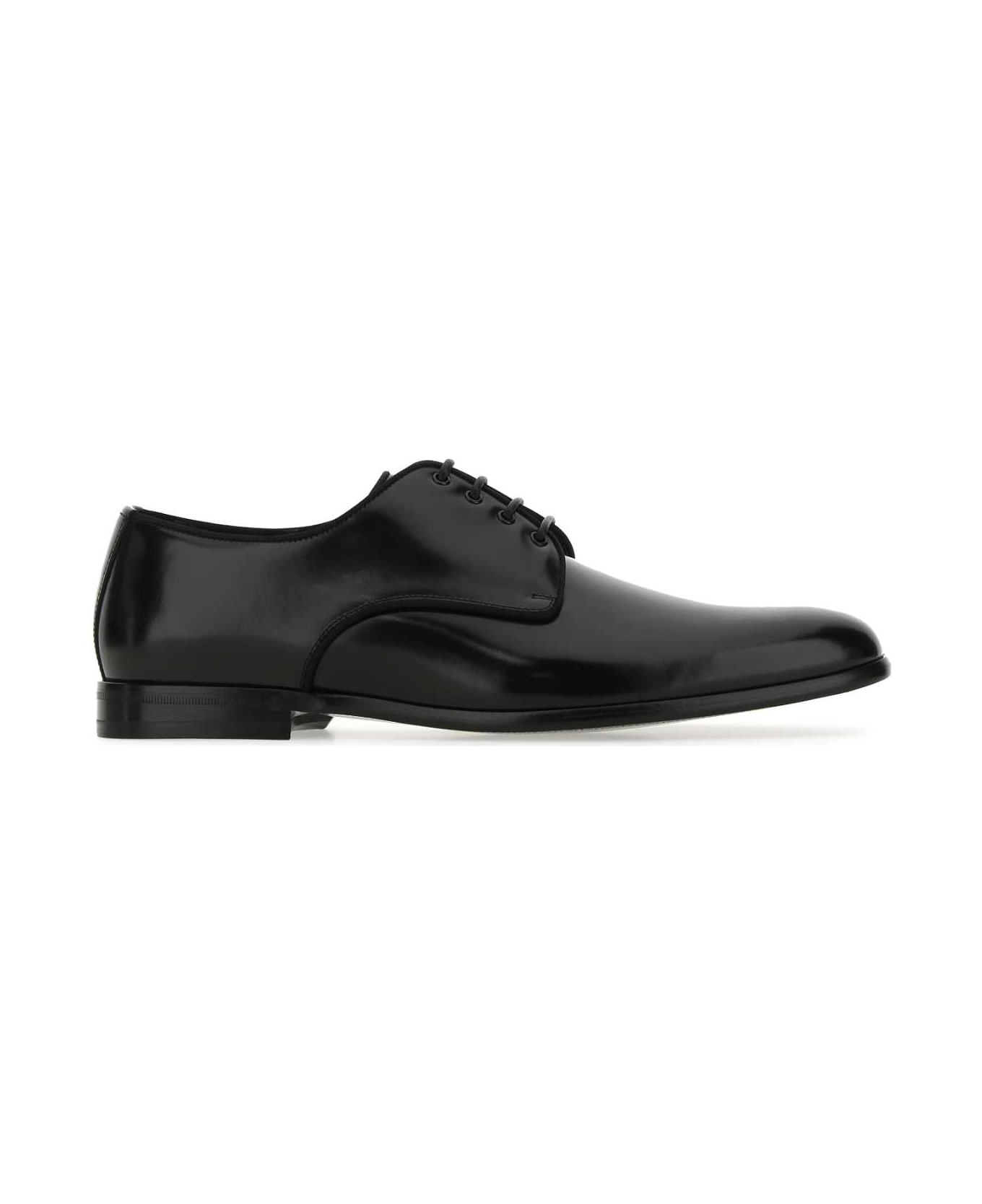 Dolce & Gabbana Black Leather Lace-up Shoes - 80999