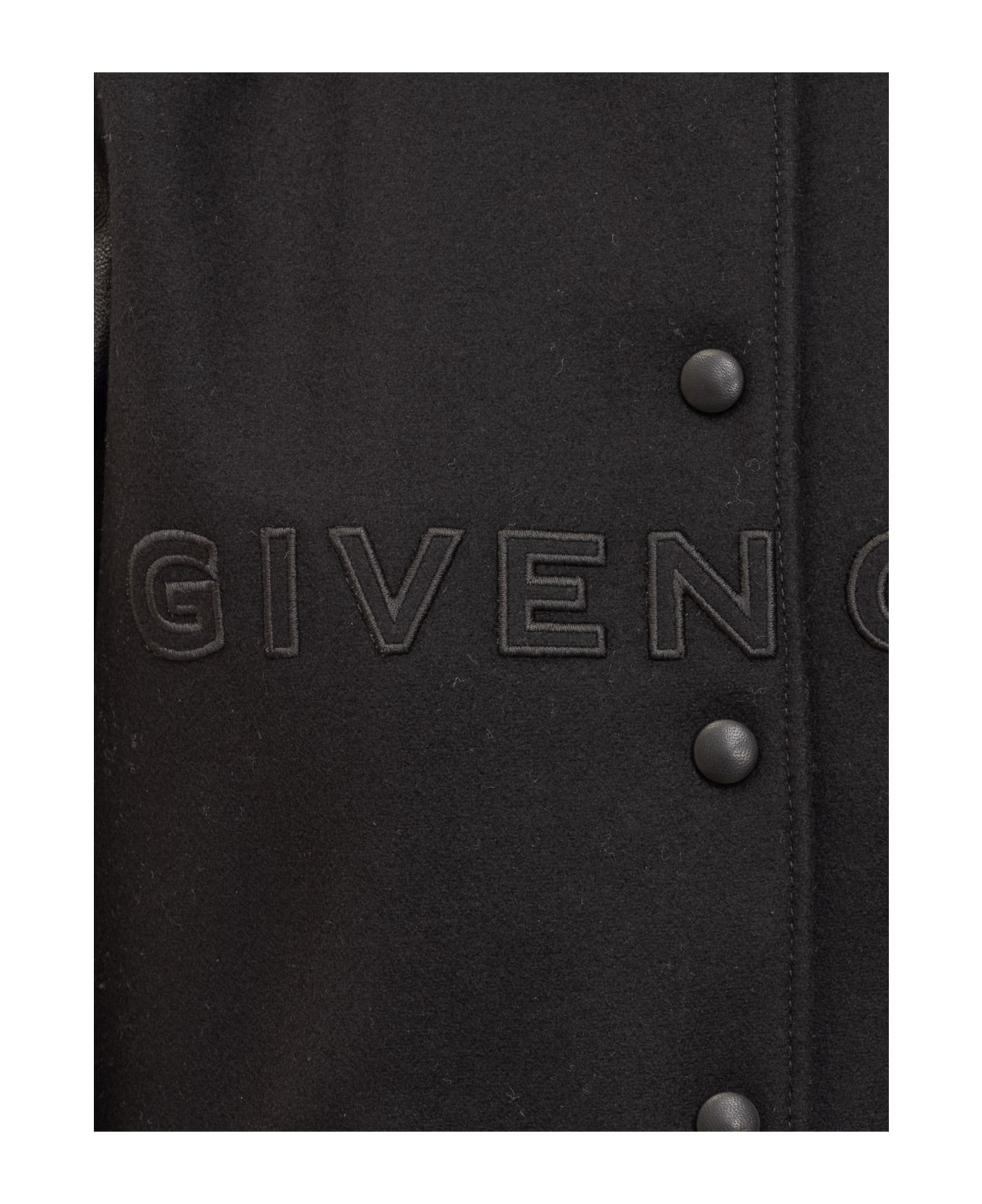 Givenchy Cropped Varsity Jacket - Black