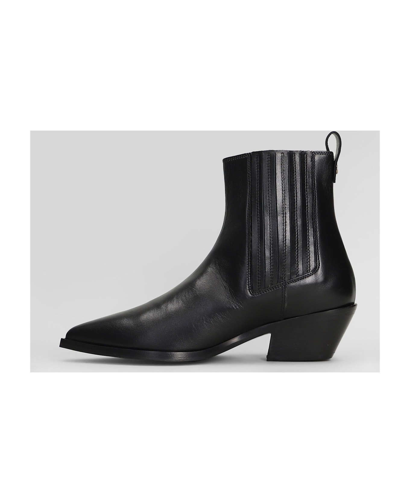 Roberto Festa Aurea Texan Ankle Boots In Black Leather - black