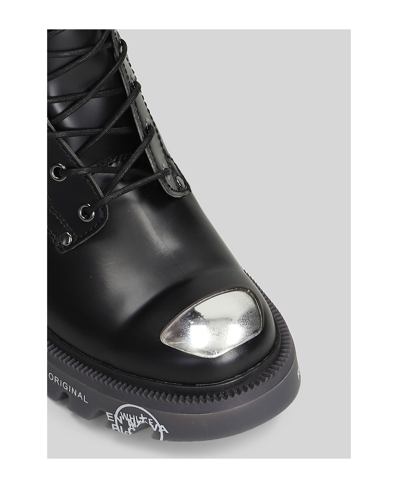 Premiata Brixton Combat Boots In Black Leather - black