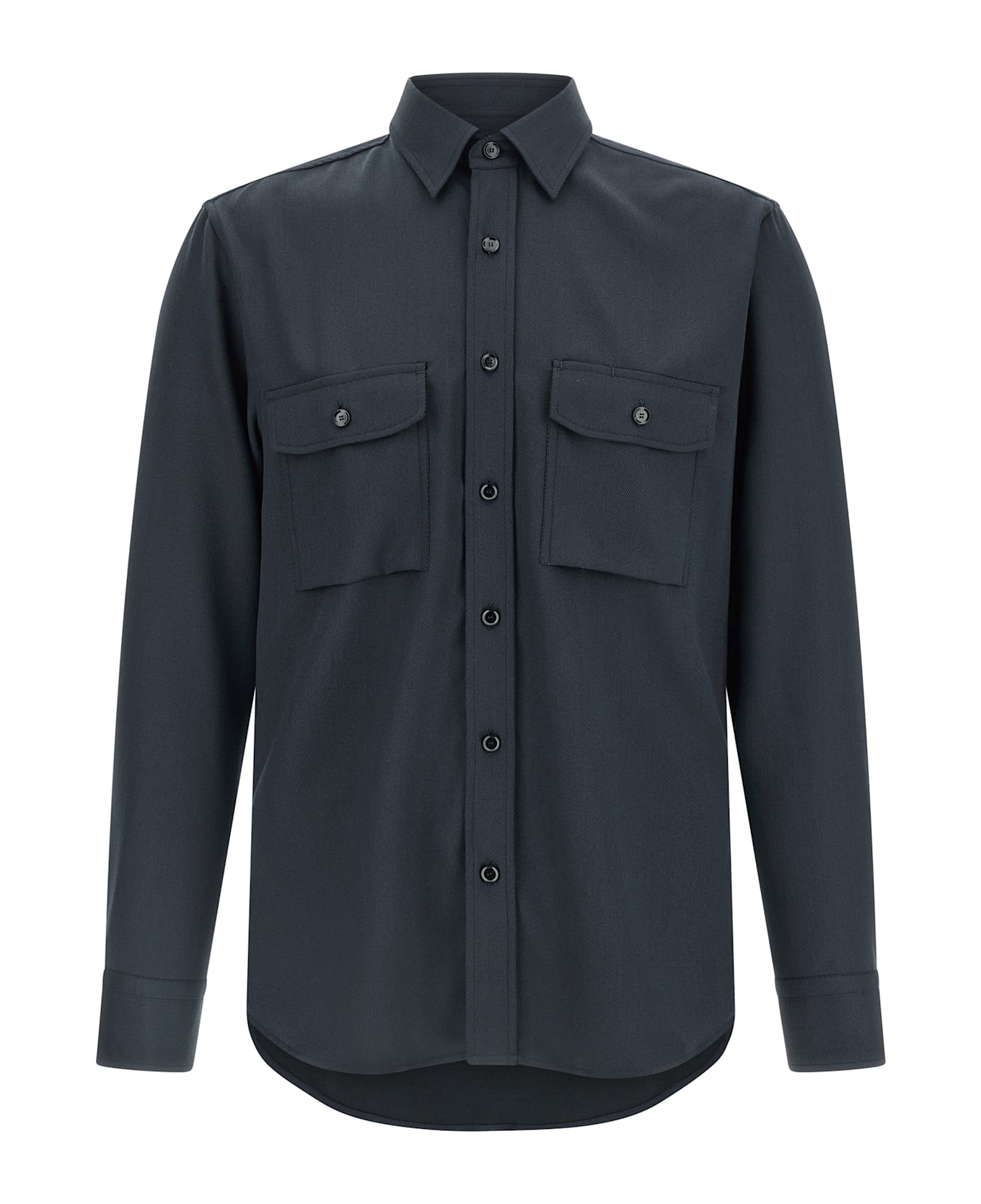 Brioni 
military
 Shirt - Blue