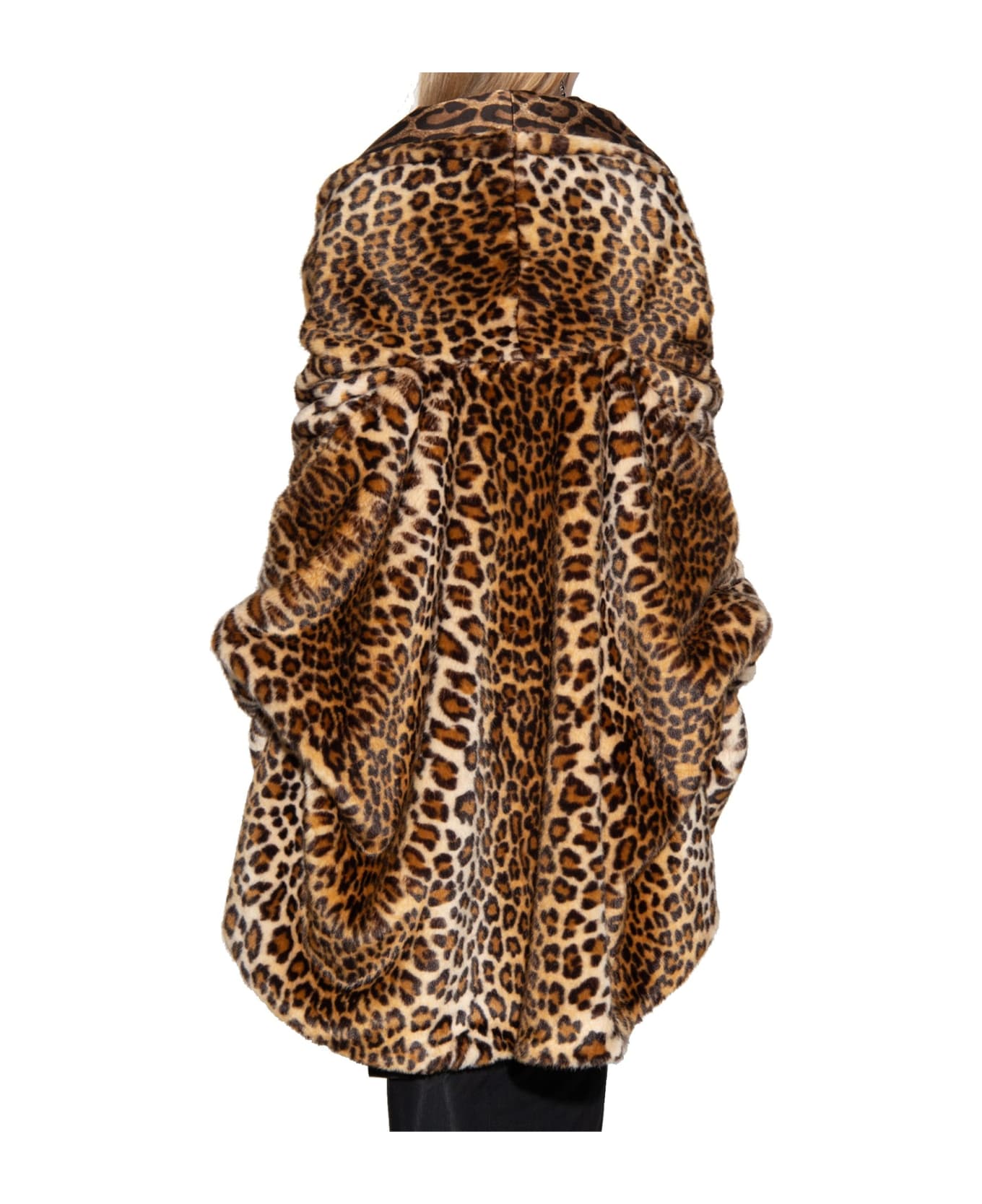 Dolce & Gabbana X Kim Leopard Faux Fur Jacket - Brown