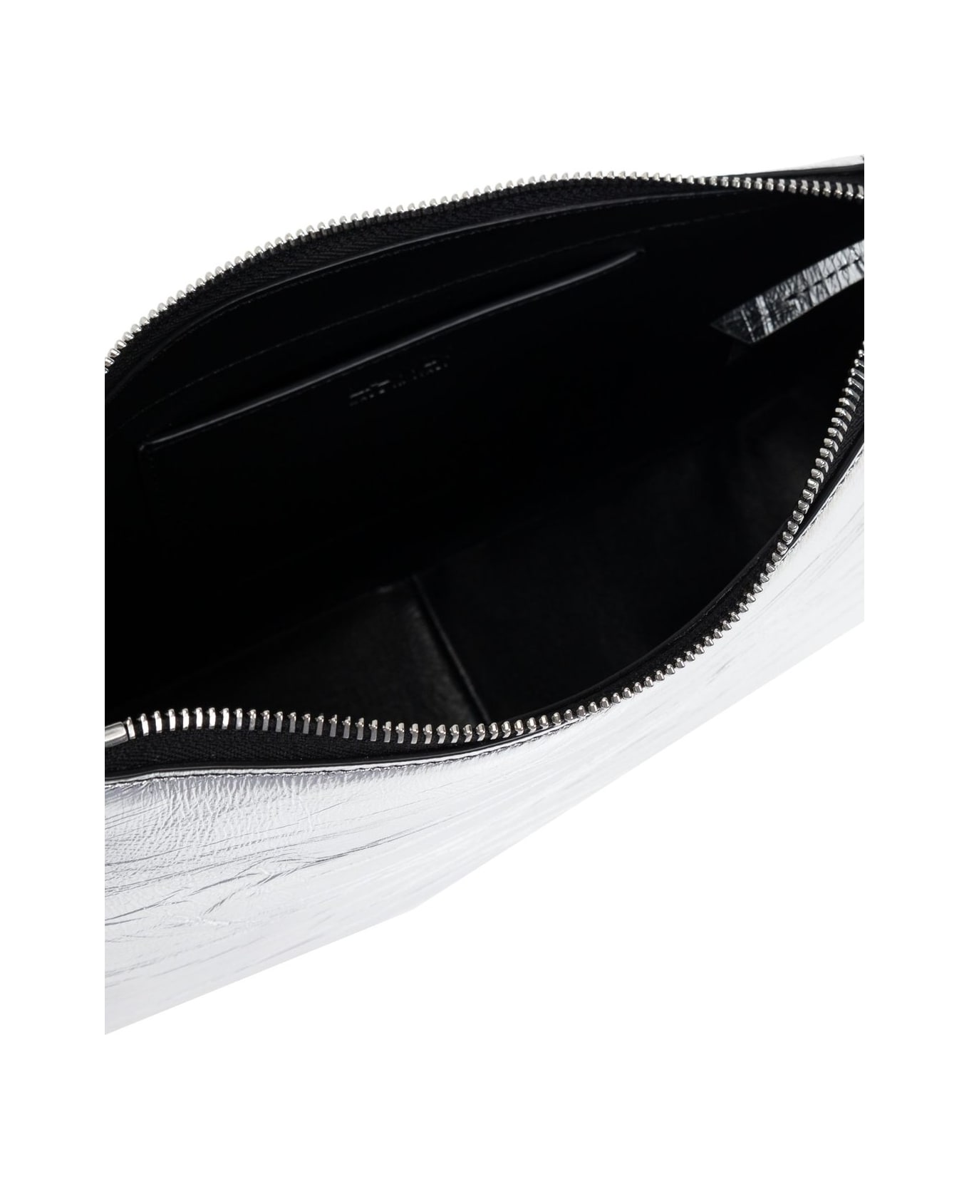 Lanvin Metallic Zipped Shoulder Bag - ARGENT