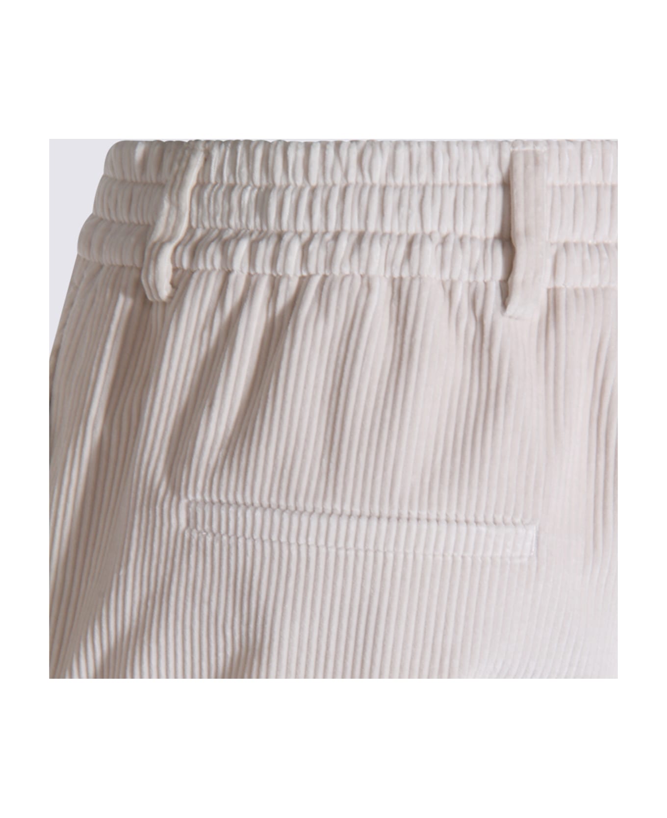 Eleventy White Cotton Pants - Ivory