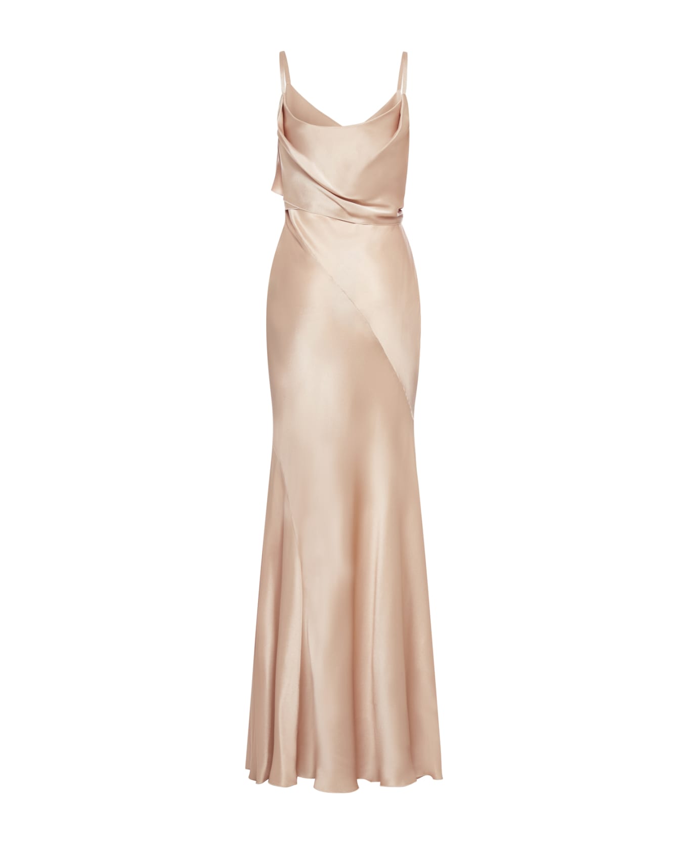 Alberta Ferretti Satin Dress - Pink ワンピース＆ドレス