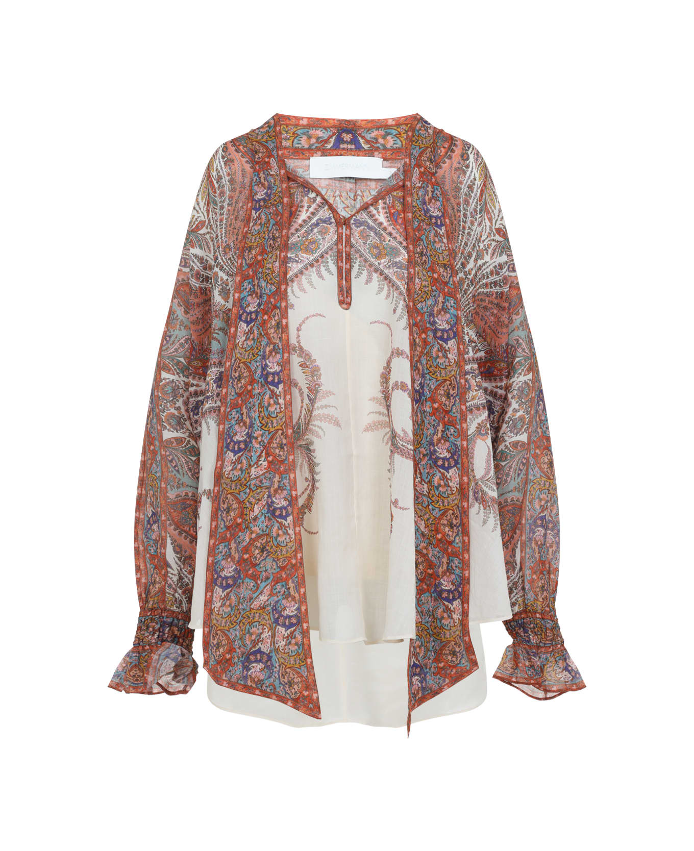 Zimmermann Rhiannon Blouse - Cream Paisley