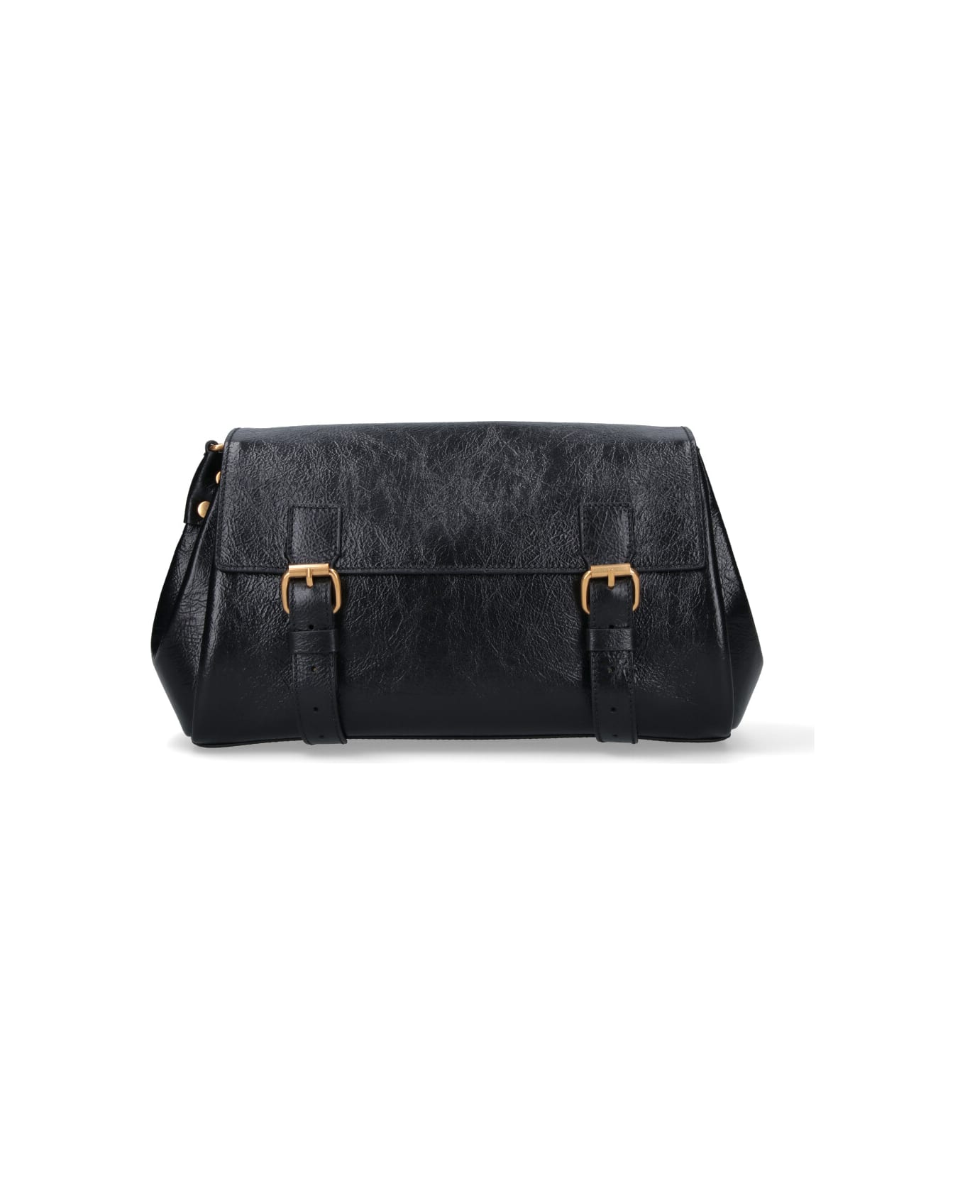 Dries Van Noten Leather Shoulder Bag - Black  