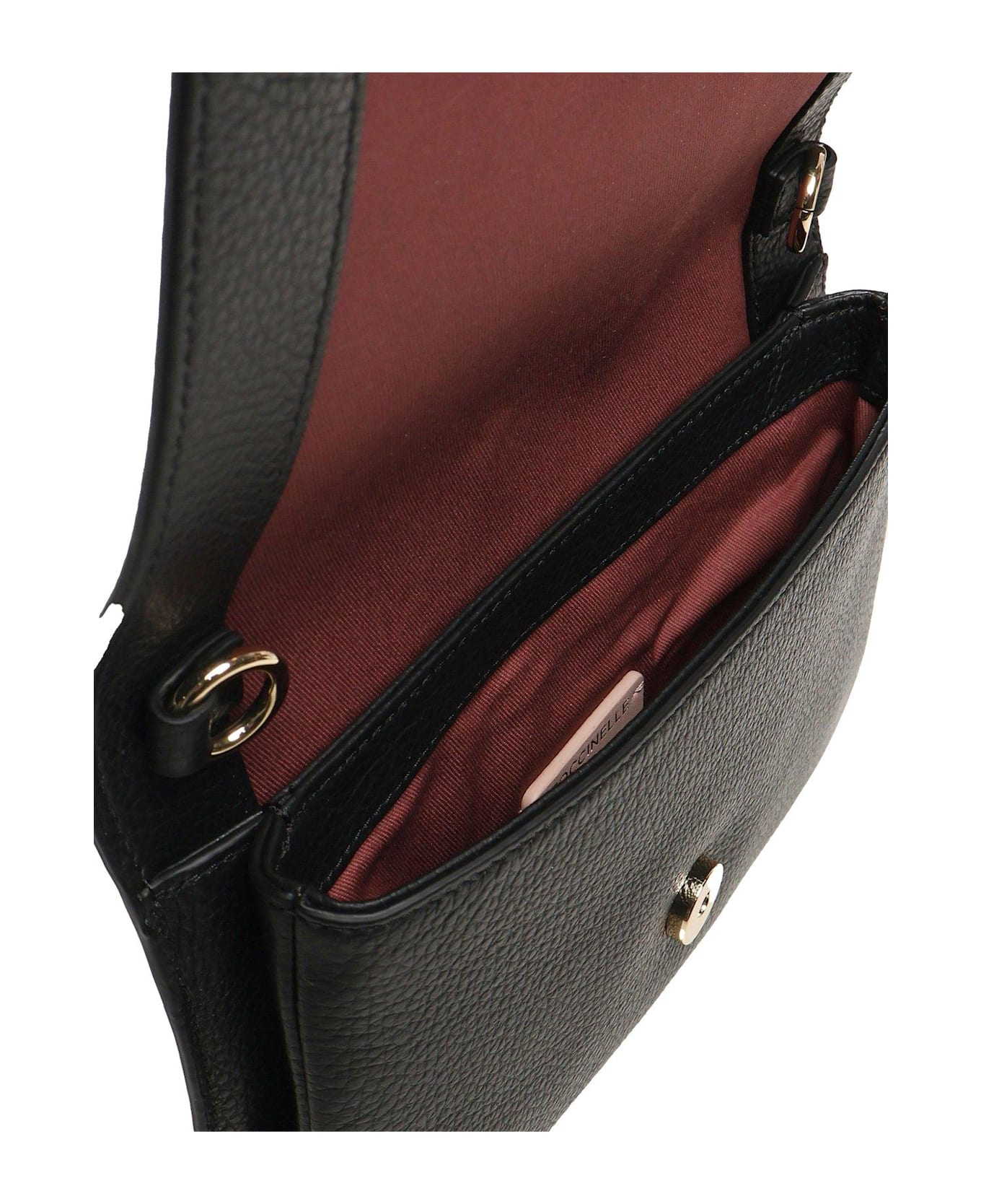 Coccinelle Natural Dandy Foldover-top Shoulder Bag - Black