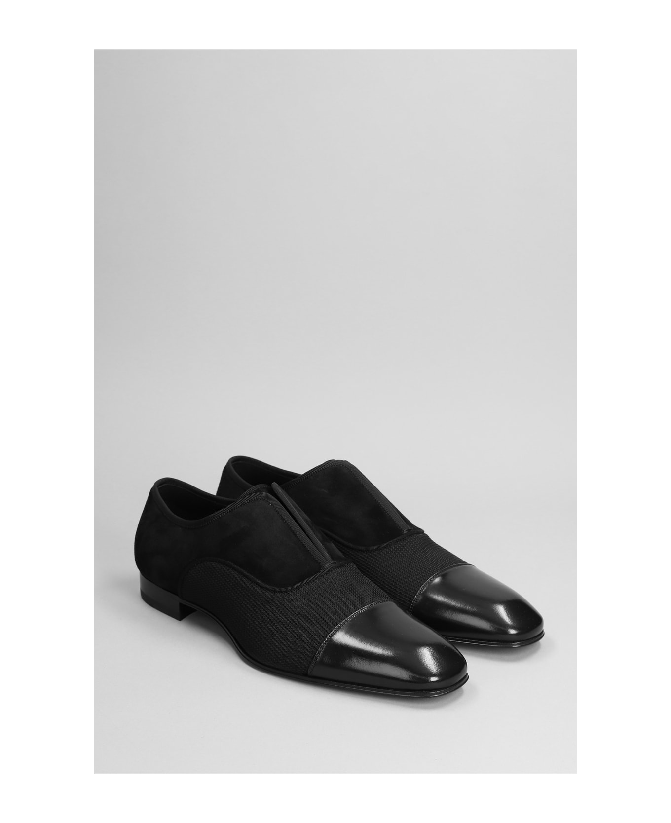 Christian Louboutin Alpha Male Flat Loafers In Black Suede - black