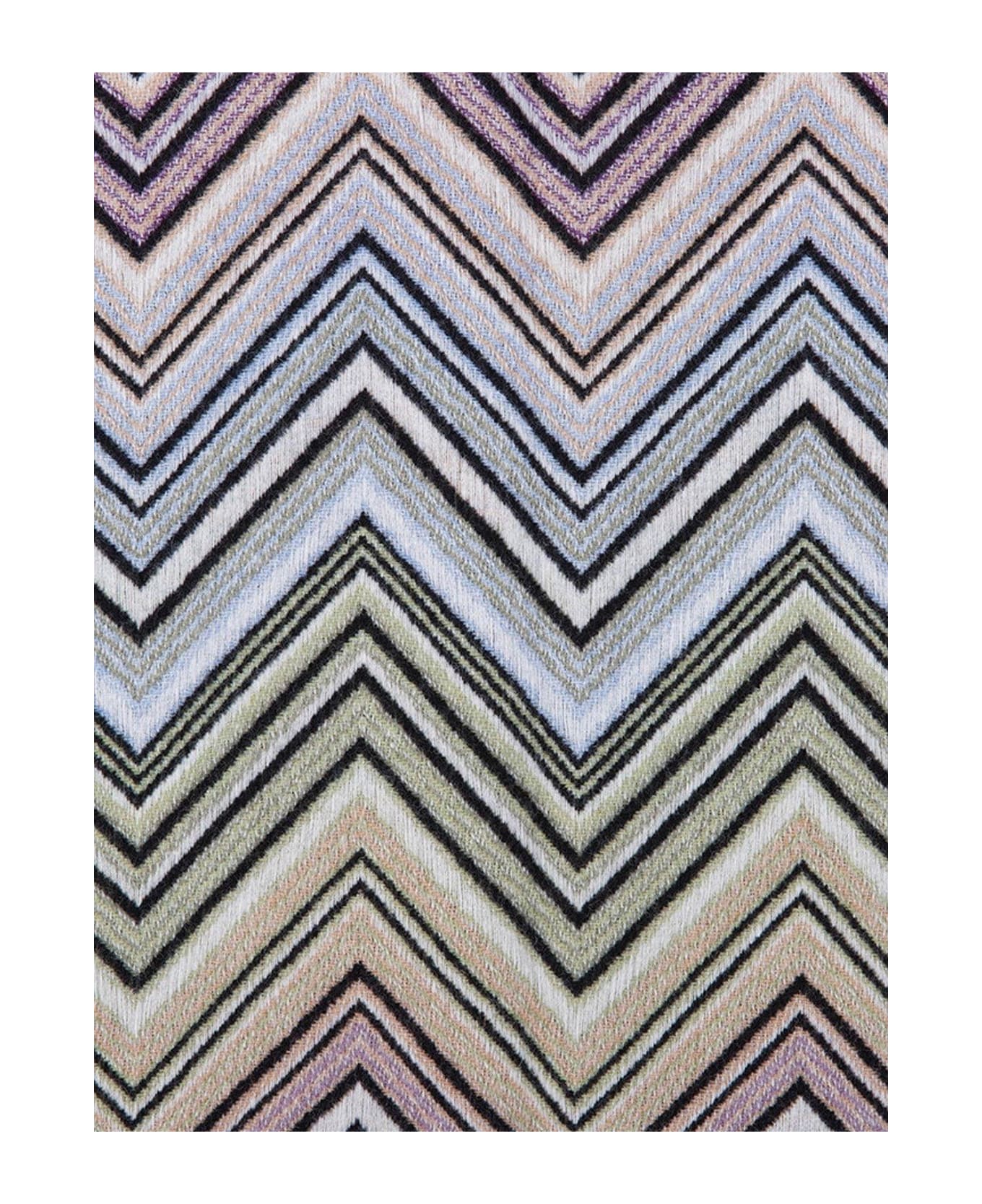 Missoni Perseo Zig-zag Patterned Throw - BLUE/GREEN