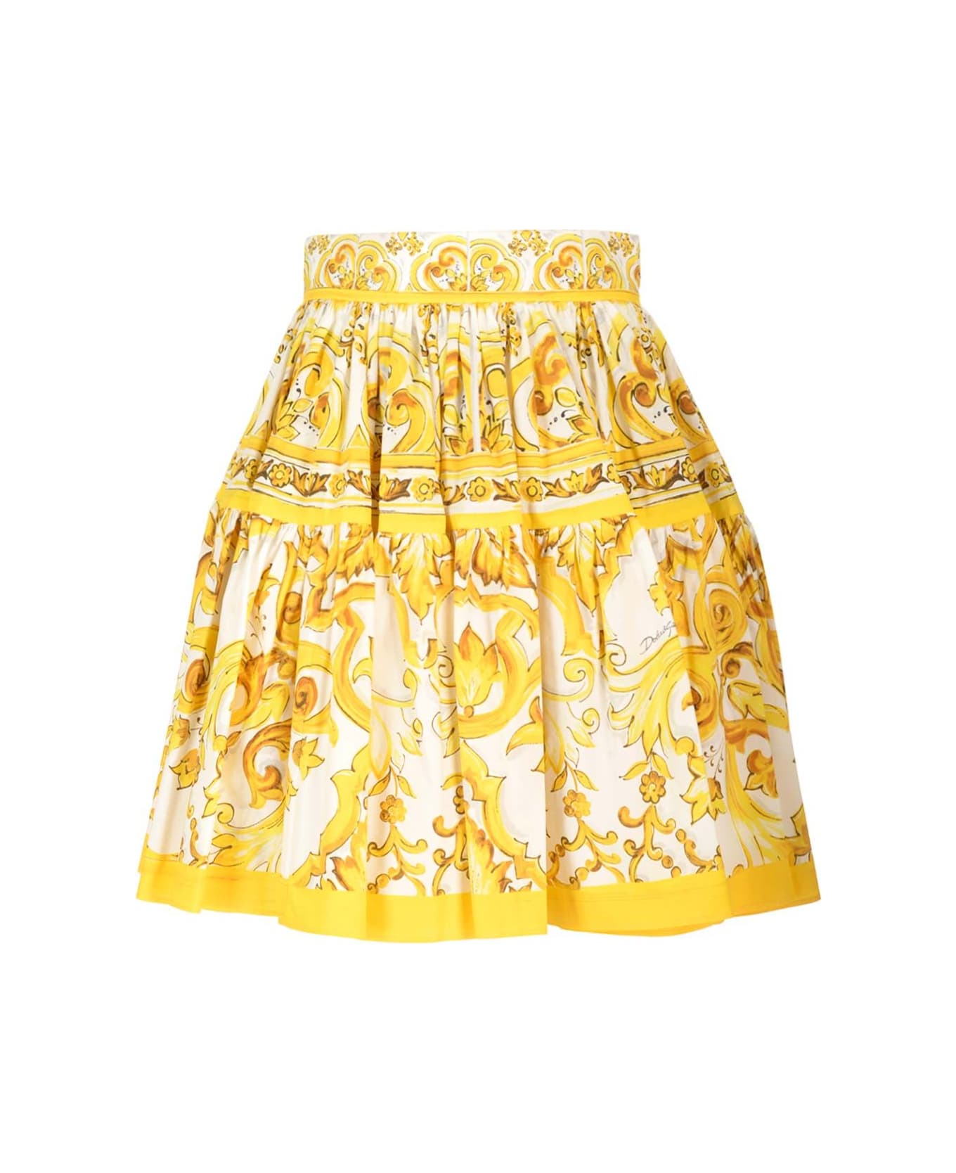 Dolce & Gabbana Short Circle Skirt - Yellow