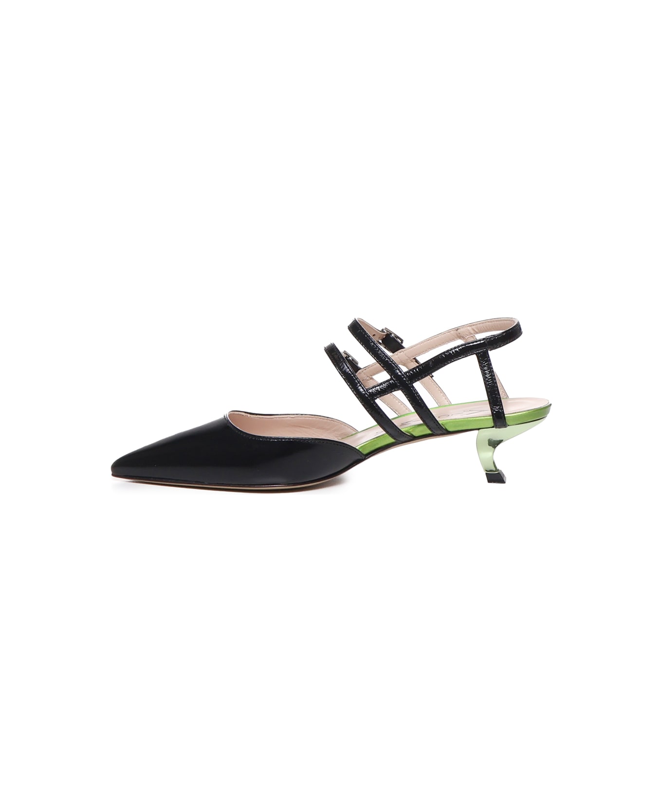 Alchimia Shoes With Toes And Straps - BLACK, green