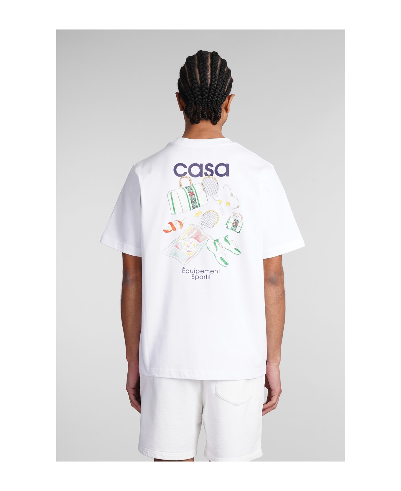 Casablanca T-shirt In White Cotton - white